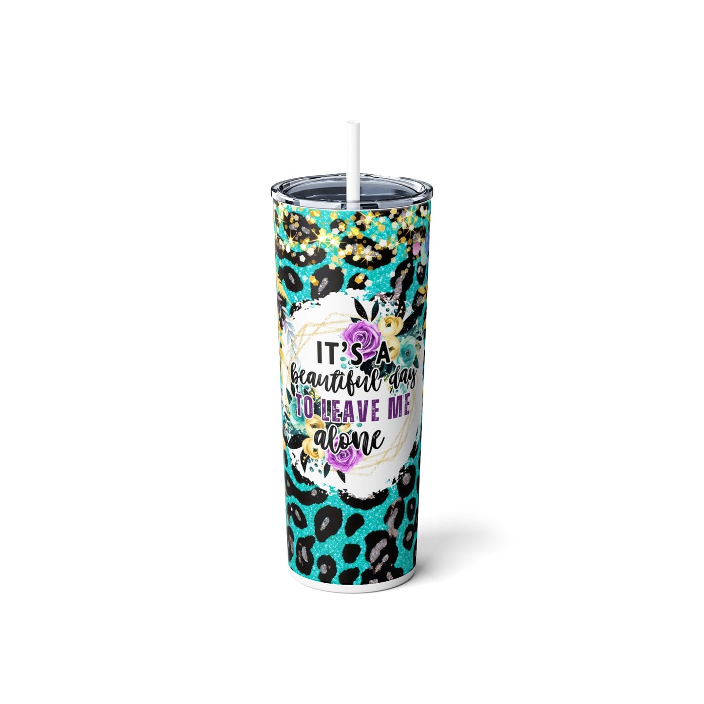 Sarcastic Skinny Steel Tumbler with Straw, 20oz