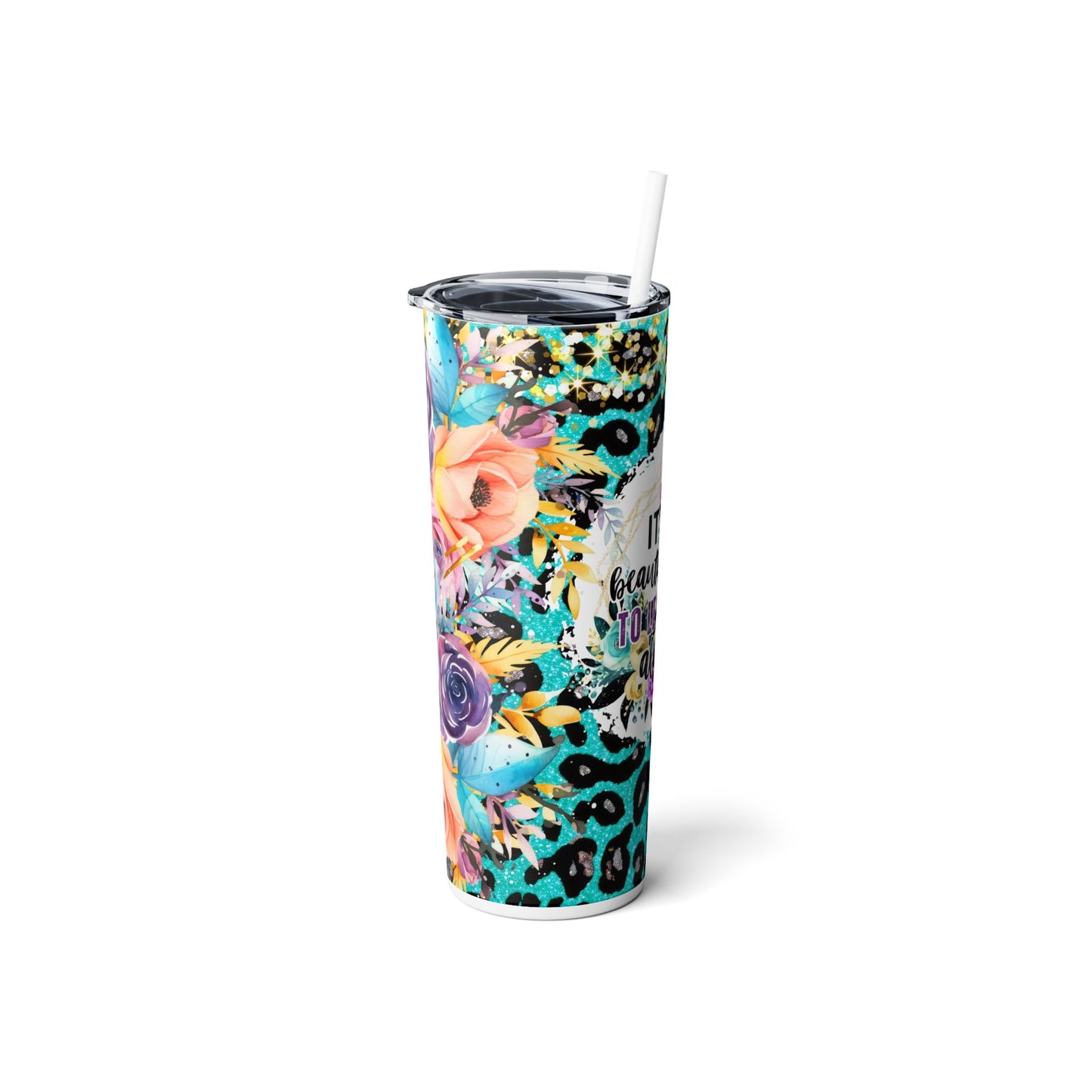 Sarcastic Skinny Steel Tumbler with Straw, 20oz