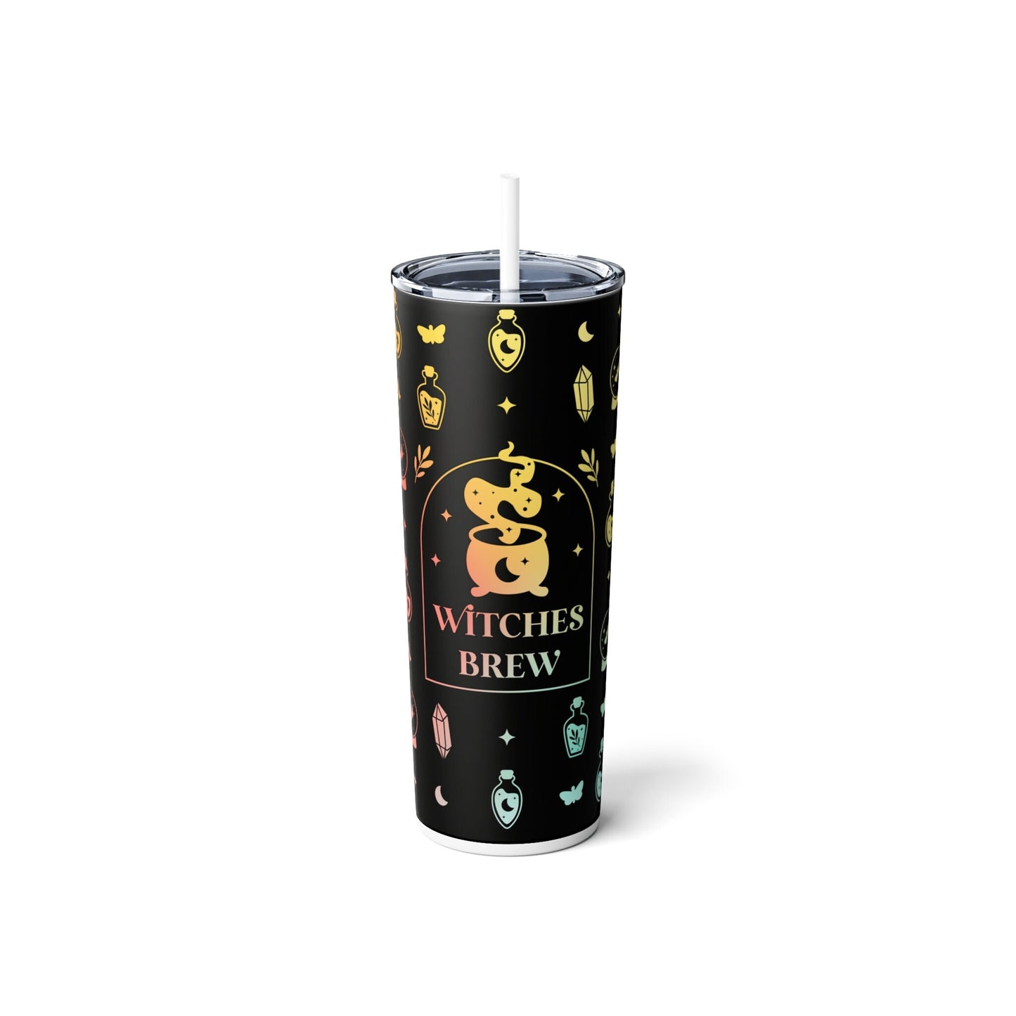 Halloween Witches Brew Tumbler with Straw, 20oz
