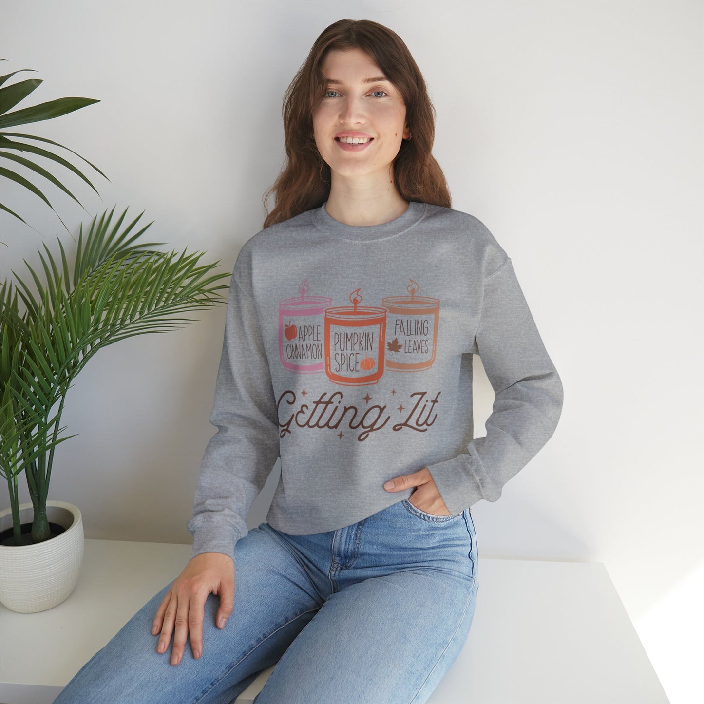Getting Lit Fall Candle Sweatshirt, Fall Fashion, Cozy Fall Wear, Autumn Apparel, Festive Sweatshirt, Fall Vibes Shirt, Fall Must Have