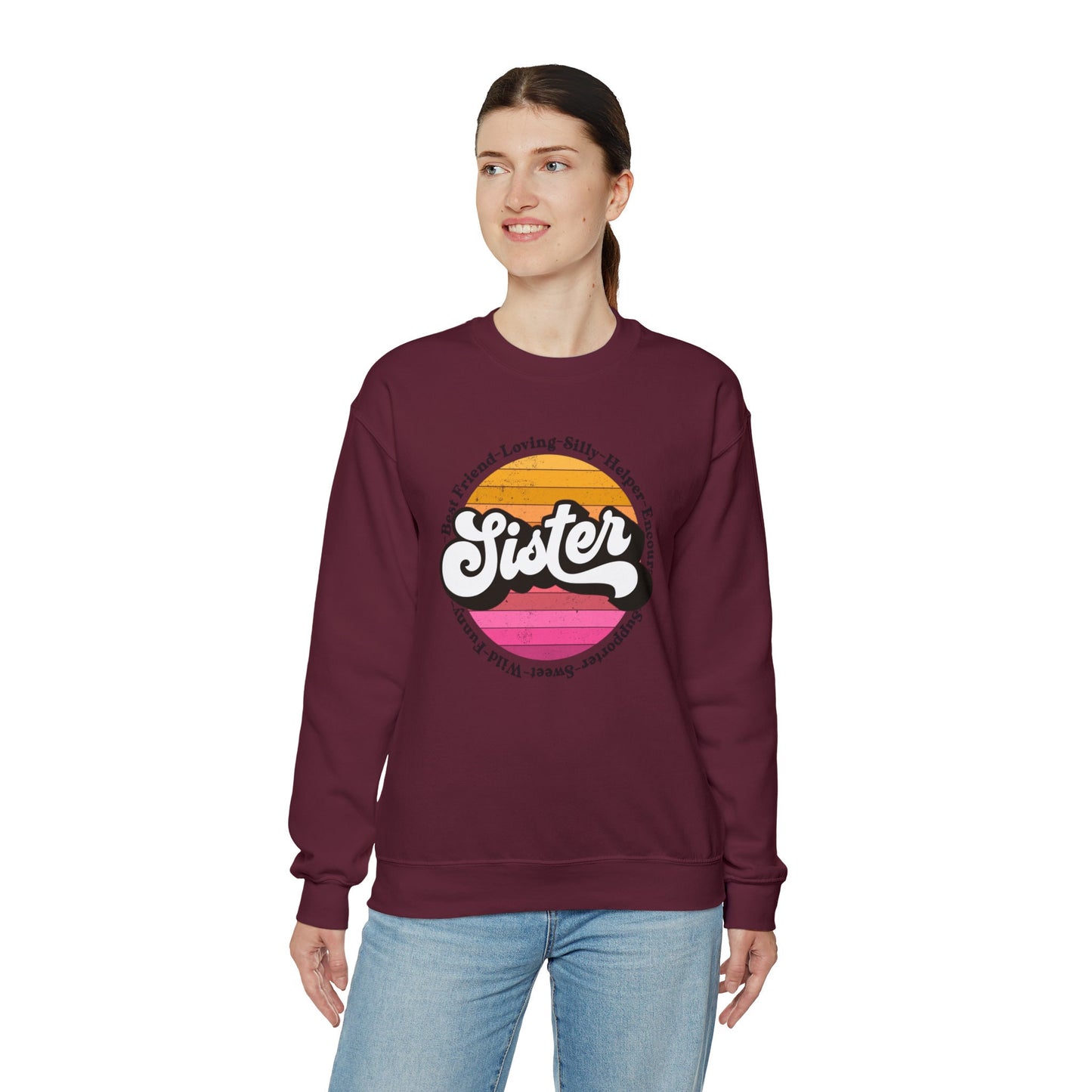 Retro Sister Sweatshirt, Comfy Sister Sweatshirt, Sisters Forever, Sisterhood Graphic Sweatshirt, Cool Sisters Club Sweatshirt