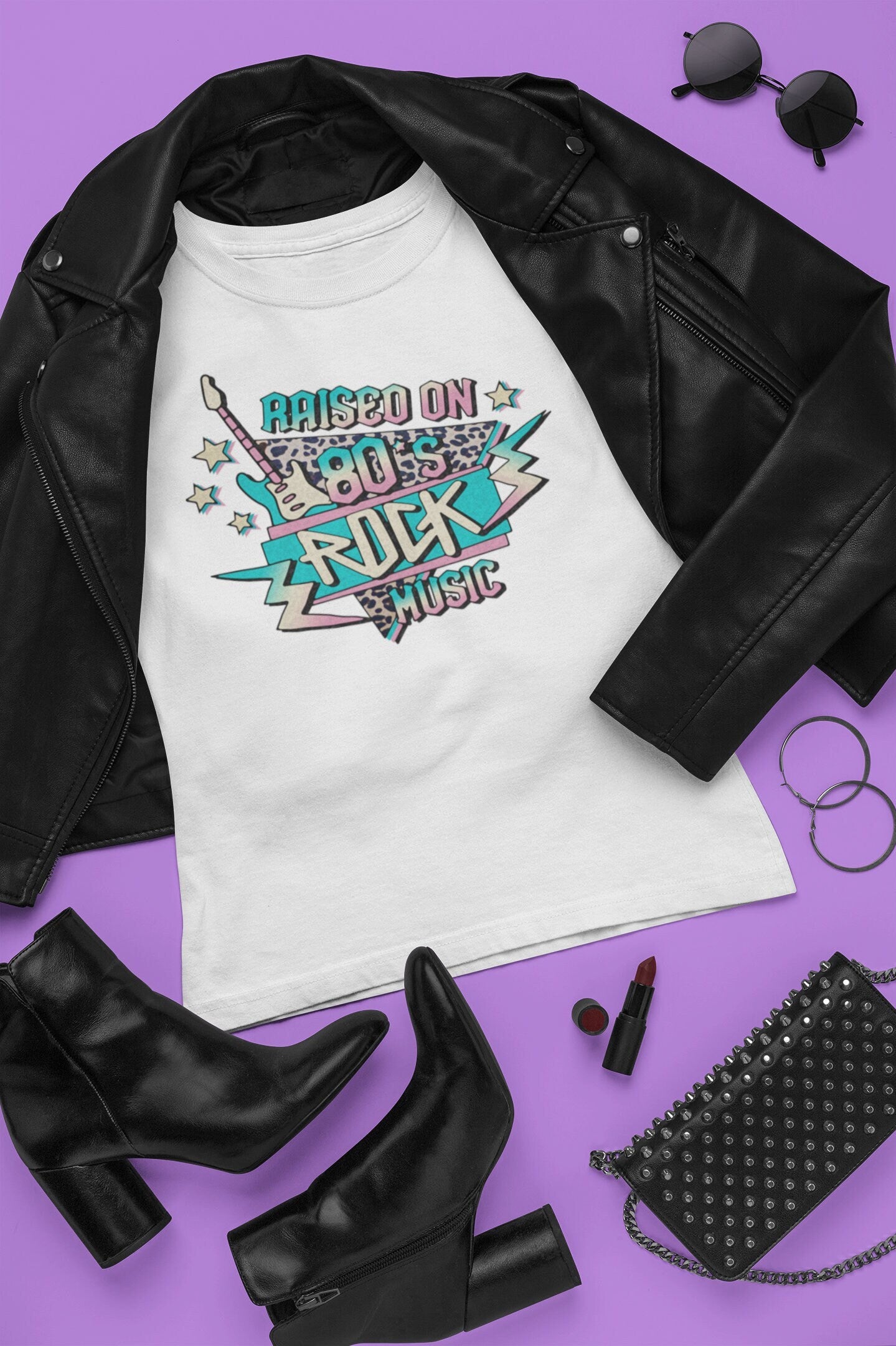 Raised on 80's Rock Music Tee, Nostalgic Band Tee, Vintage Music Shirt, 80's Music Lover Tee, Rock Music Fan Tee, 80's Nostalgia Shirt