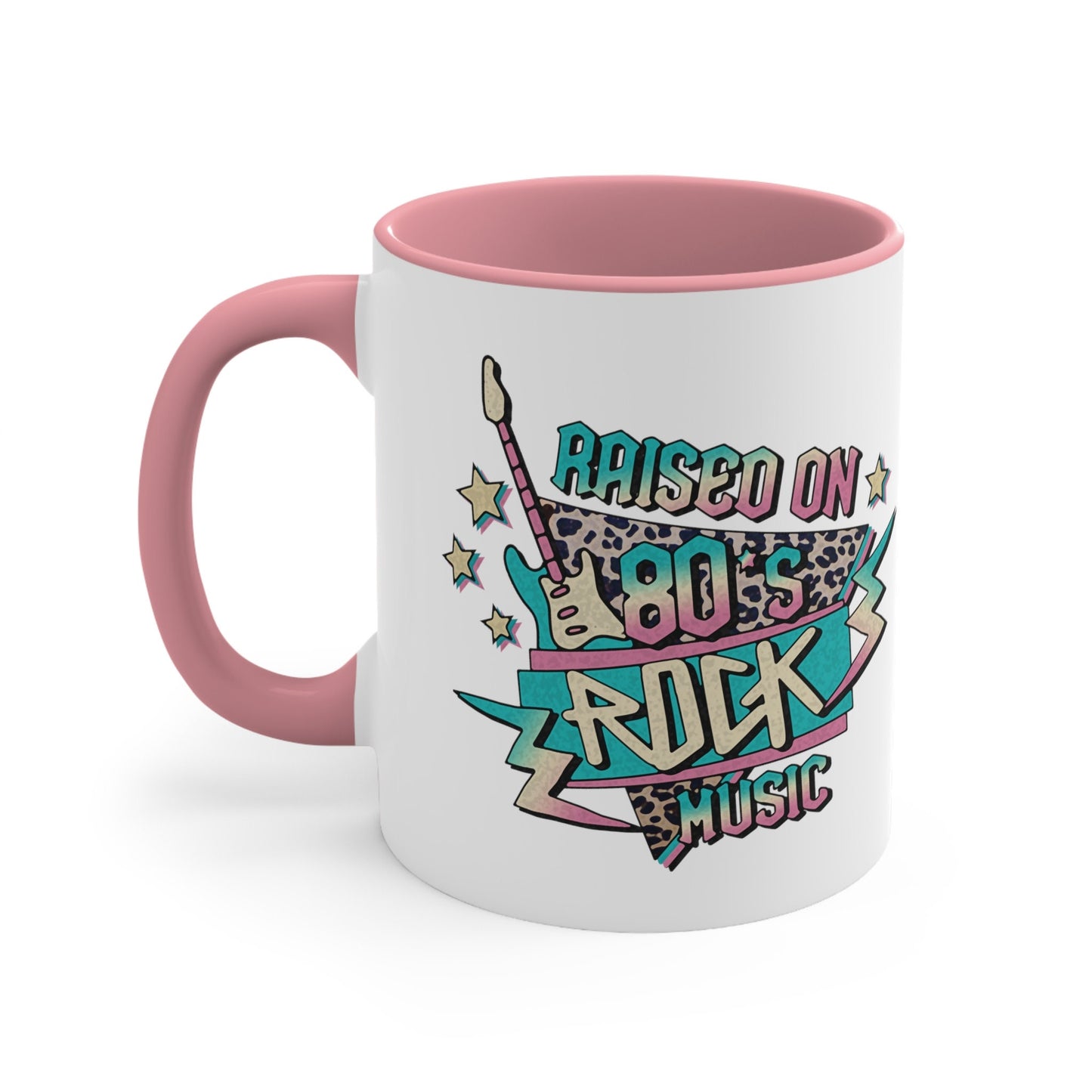 Raised on 80's Rock Music Mug, 80's Music Lover Coffee Mug, Rock and Roll Tea Mug, Vintage Band Mug, Music From 80's Mug, 80's Nostalgia