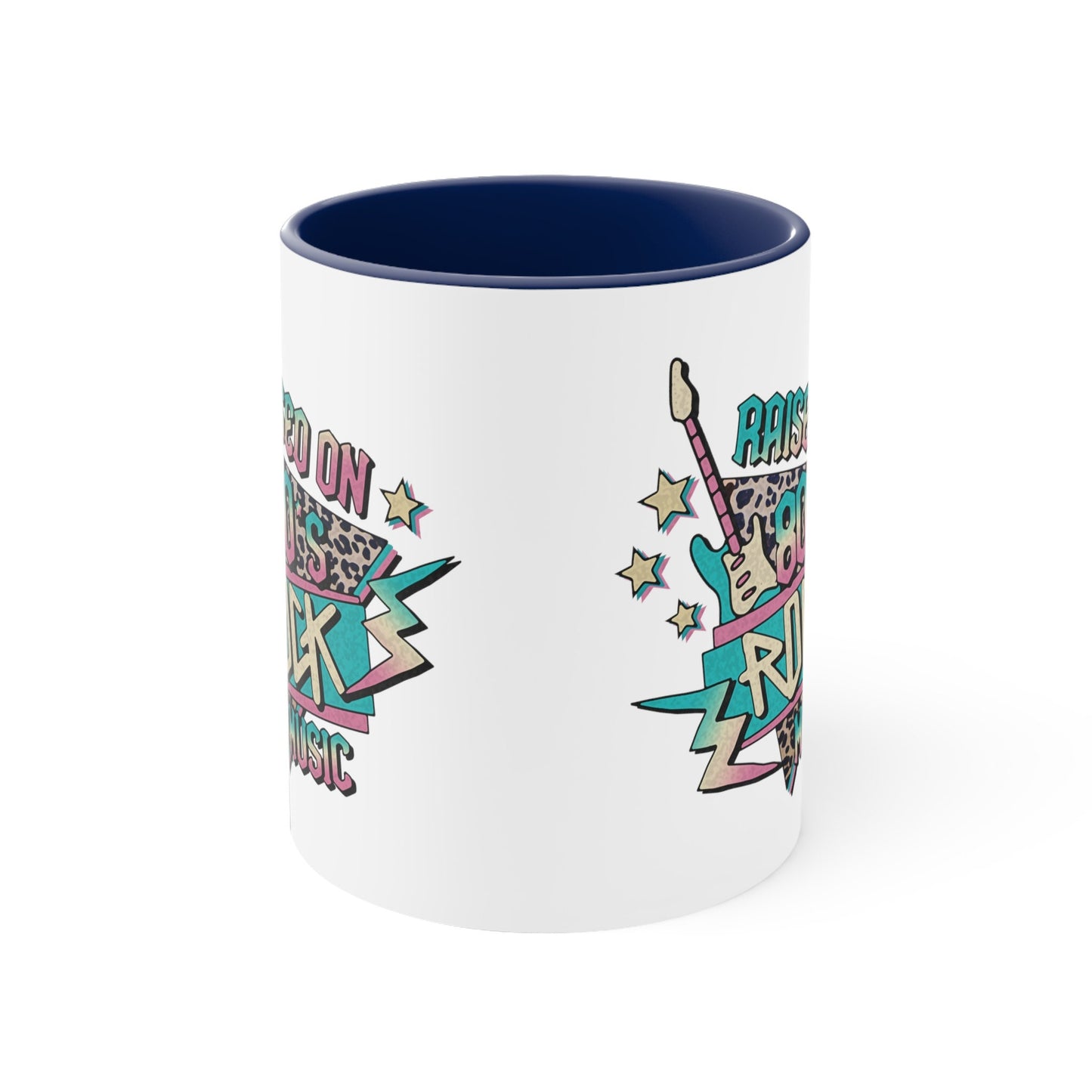 Raised on 80's Rock Music Mug, 80's Music Lover Coffee Mug, Rock and Roll Tea Mug, Vintage Band Mug, Music From 80's Mug, 80's Nostalgia