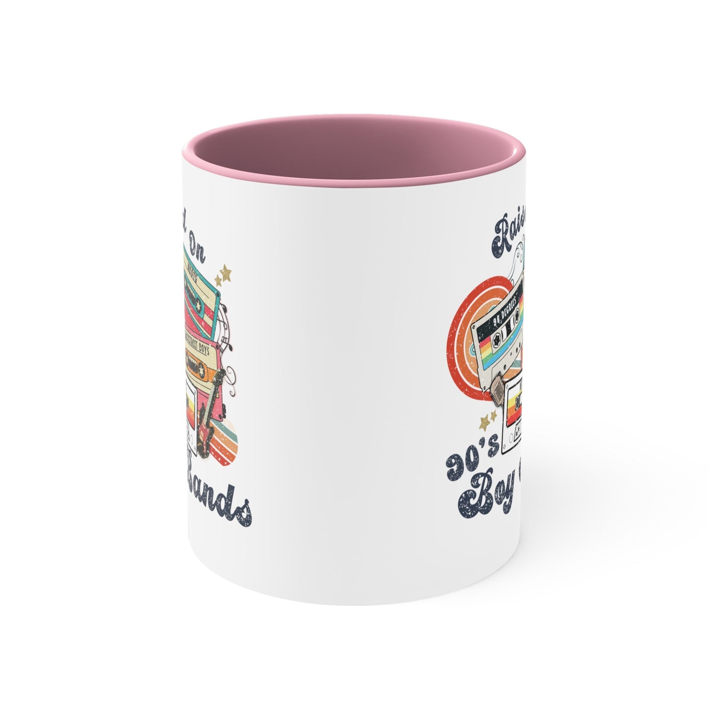 Raised on 90's Boy Band Coffee Mug, Nostalgic 90's Music Mug, Boy Band Gift for Fans, Old School Music Mug