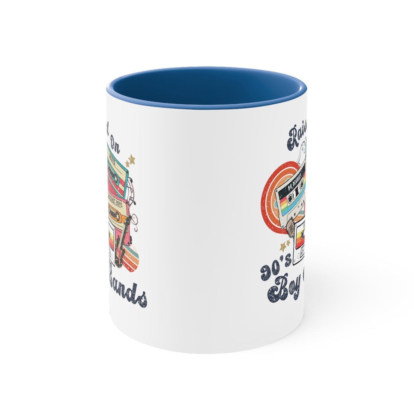 Raised on 90's Boy Band Coffee Mug, Nostalgic 90's Music Mug, Boy Band Gift for Fans, Old School Music Mug