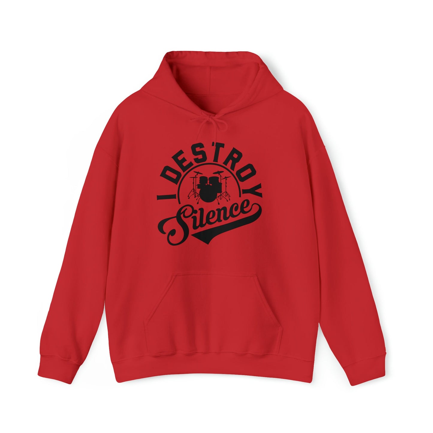 I Destroy Silence Dummer Hoodie, Drummer Hoodie, Musician Hoodie, Drummer Gift Idea, Drummer Christmas and Birthday Gift, Drummer Gear