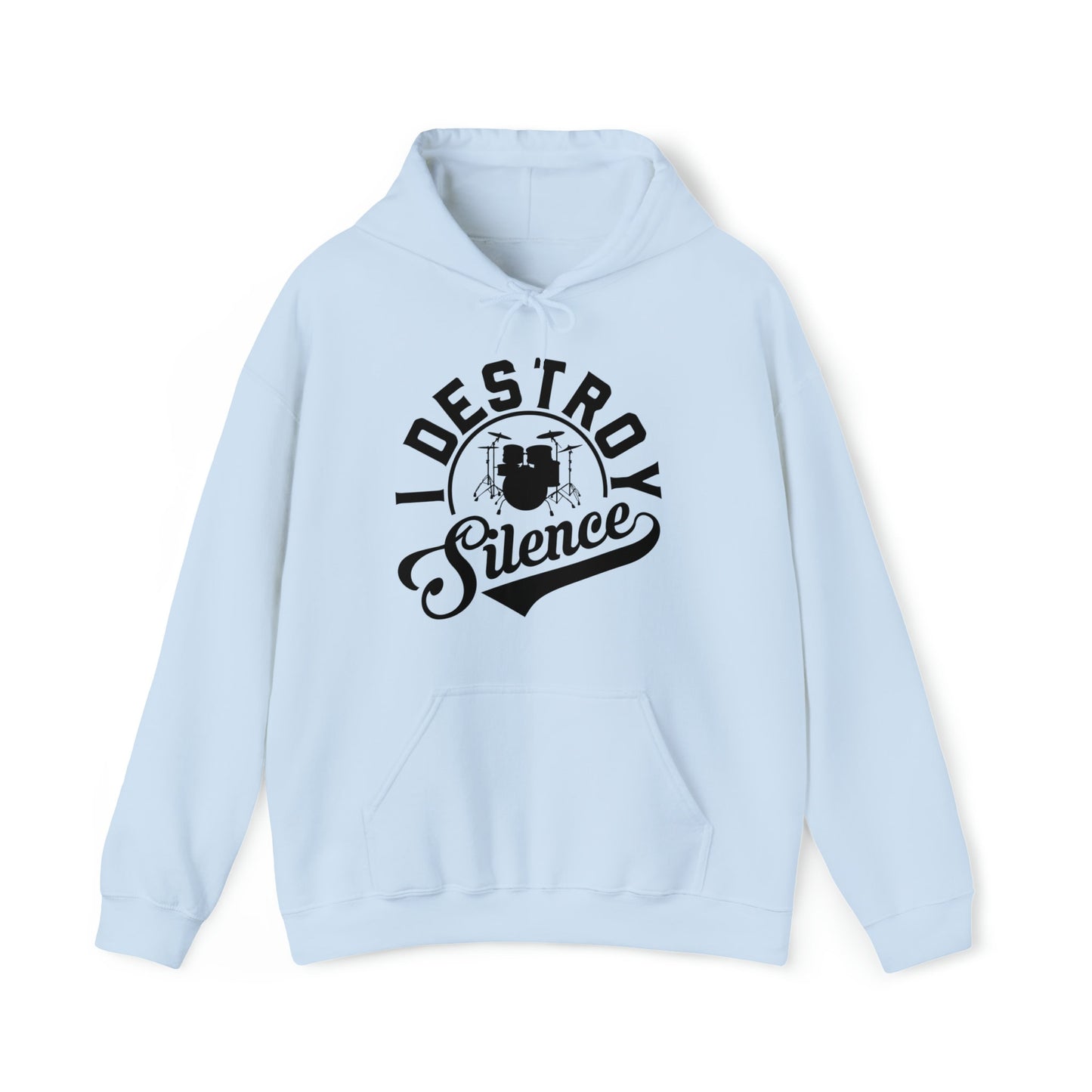 I Destroy Silence Dummer Hoodie, Drummer Hoodie, Musician Hoodie, Drummer Gift Idea, Drummer Christmas and Birthday Gift, Drummer Gear
