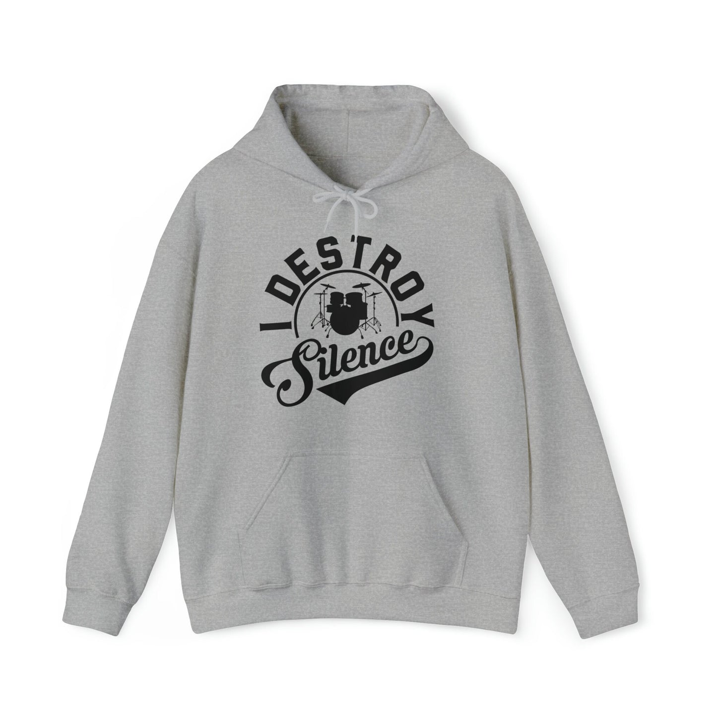 I Destroy Silence Dummer Hoodie, Drummer Hoodie, Musician Hoodie, Drummer Gift Idea, Drummer Christmas and Birthday Gift, Drummer Gear