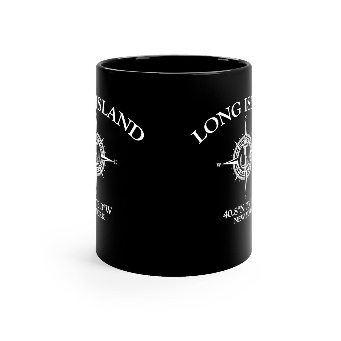 Long Island Mug Embrace Costal Vibes, Nautical Compass Design on Long Island Mug, Anchor Motif Mug, Long Island Charm, Long Island Keepsake