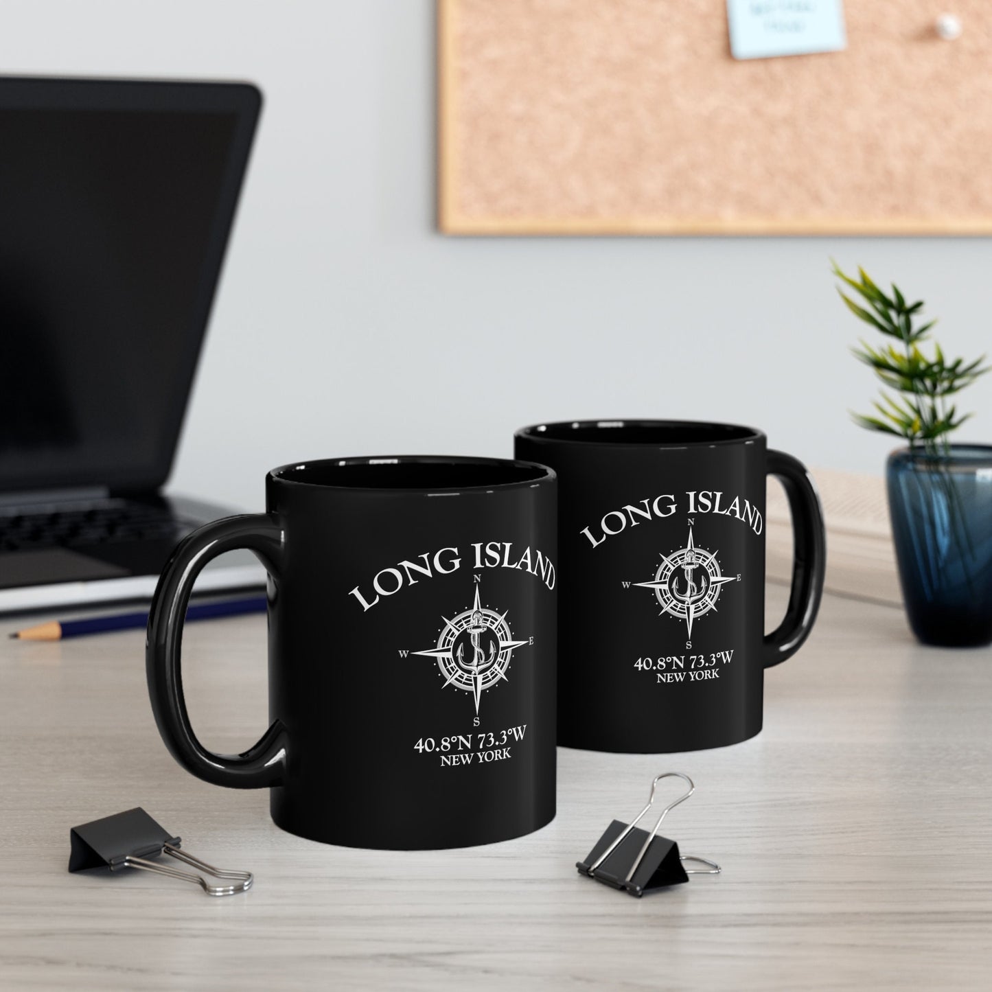 Long Island Mug Embrace Costal Vibes, Nautical Compass Design on Long Island Mug, Anchor Motif Mug, Long Island Charm, Long Island Keepsake