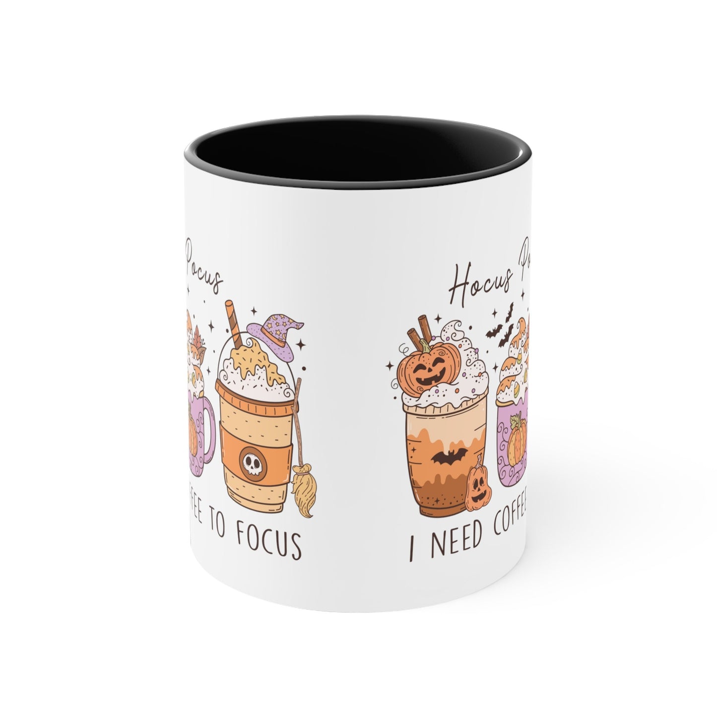 Halloween I Need Coffee To Focus Mug, Halloween Cup, Tea Mug, Pumpkin Spice Coffee Mug, Funny Halloween Cup, Autumn Mug