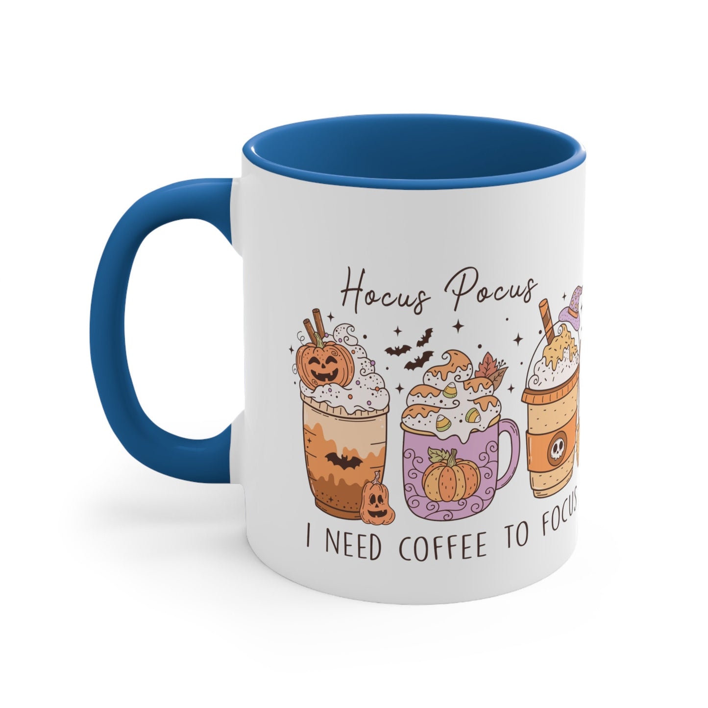 Halloween I Need Coffee To Focus Mug, Halloween Cup, Tea Mug, Pumpkin Spice Coffee Mug, Funny Halloween Cup, Autumn Mug