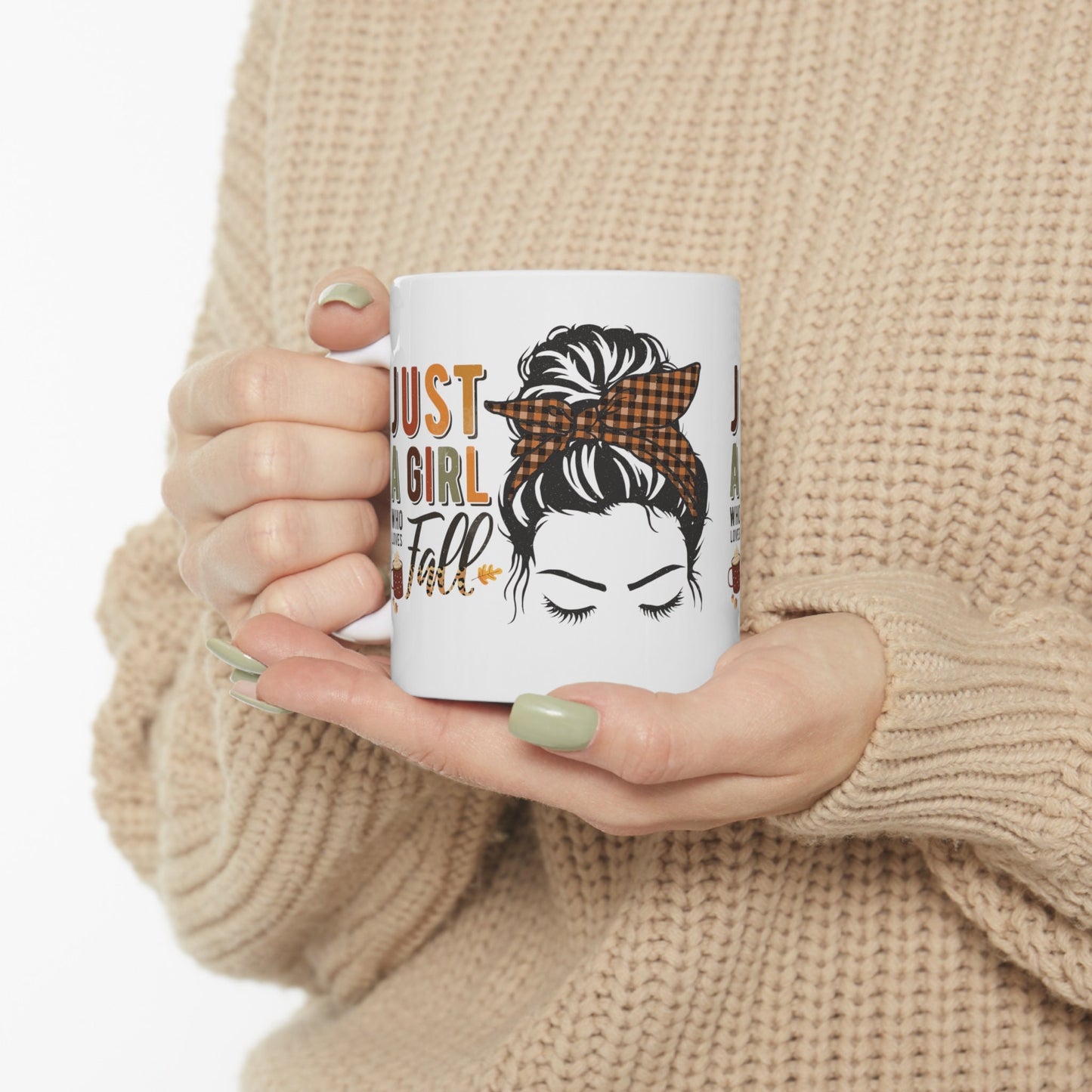 Just a Girl Who Loves Fall Mug, Fall Enthusiast, Coffee Lover, Womens Gift, Seasonal Passion Mug, Love for Fall Mug