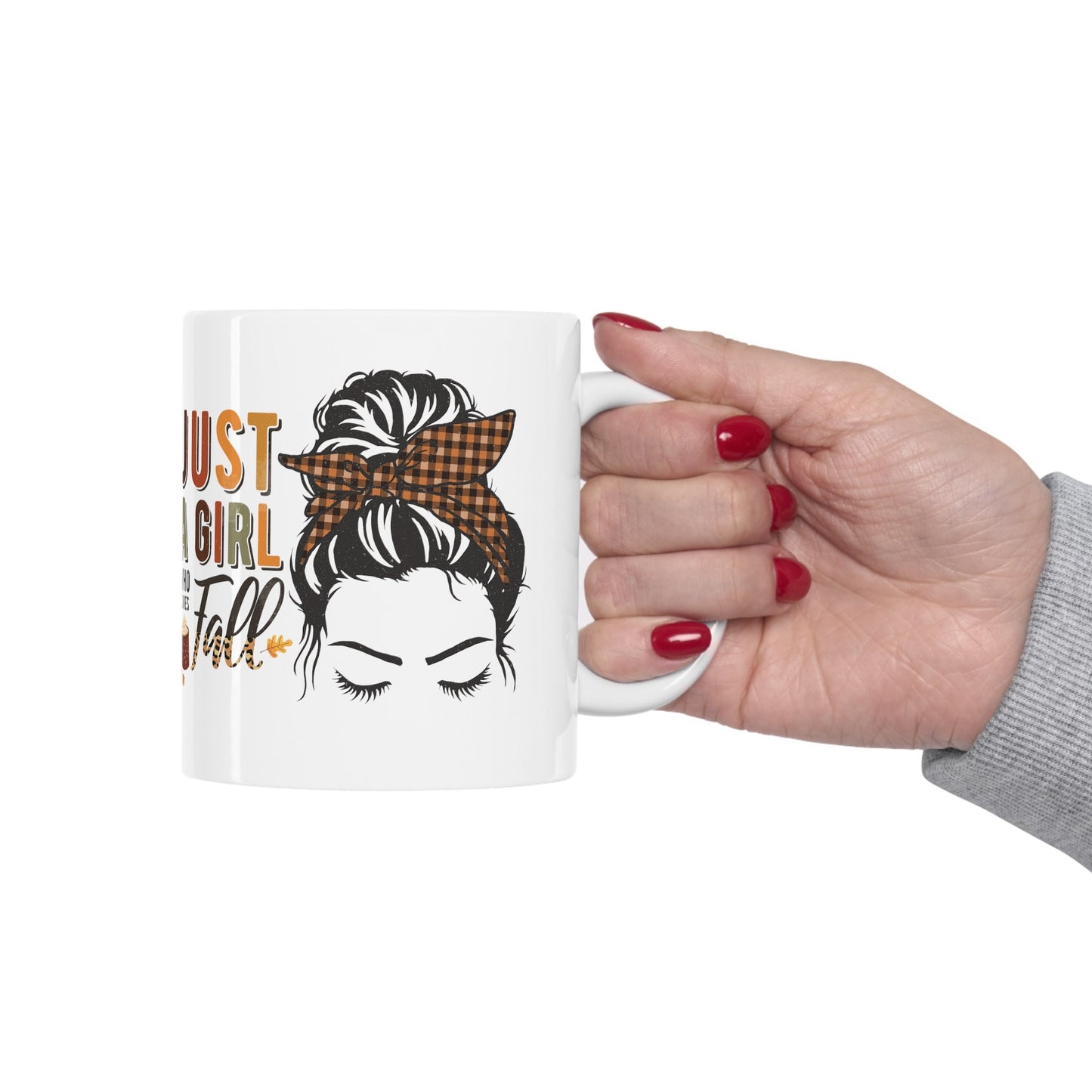 Just a Girl Who Loves Fall Mug, Fall Enthusiast, Coffee Lover, Womens Gift, Seasonal Passion Mug, Love for Fall Mug