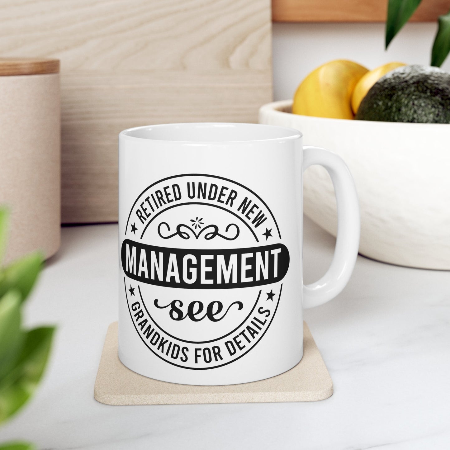 Retired Under New Management See Grandkids Mug, New Chapter Miug, Retirement Mug, Joy of Grandkids Mug, Exciting Grandparent Journey