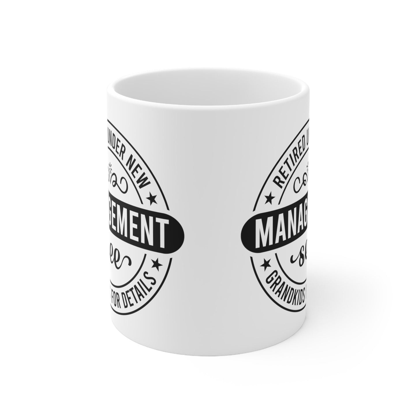 Retired Under New Management See Grandkids Mug, New Chapter Miug, Retirement Mug, Joy of Grandkids Mug, Exciting Grandparent Journey