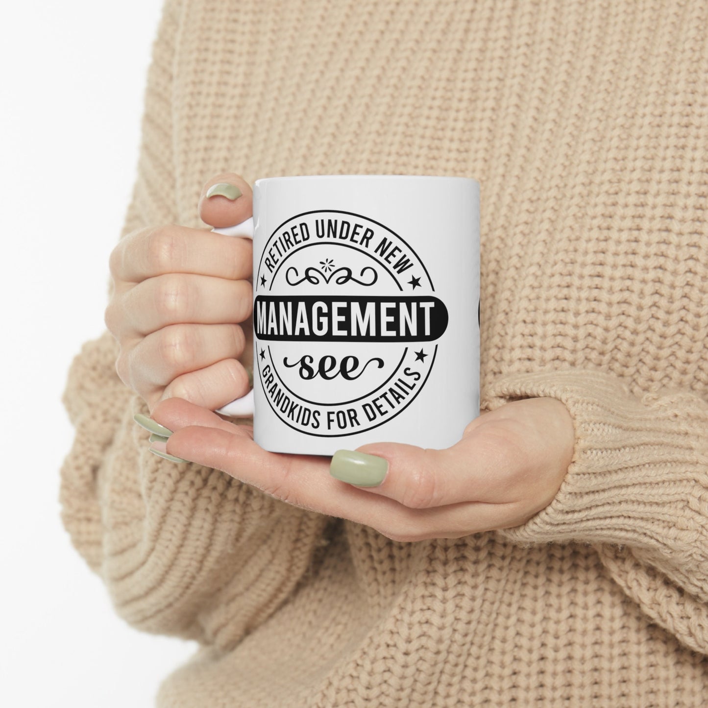 Retired Under New Management See Grandkids Mug, New Chapter Miug, Retirement Mug, Joy of Grandkids Mug, Exciting Grandparent Journey