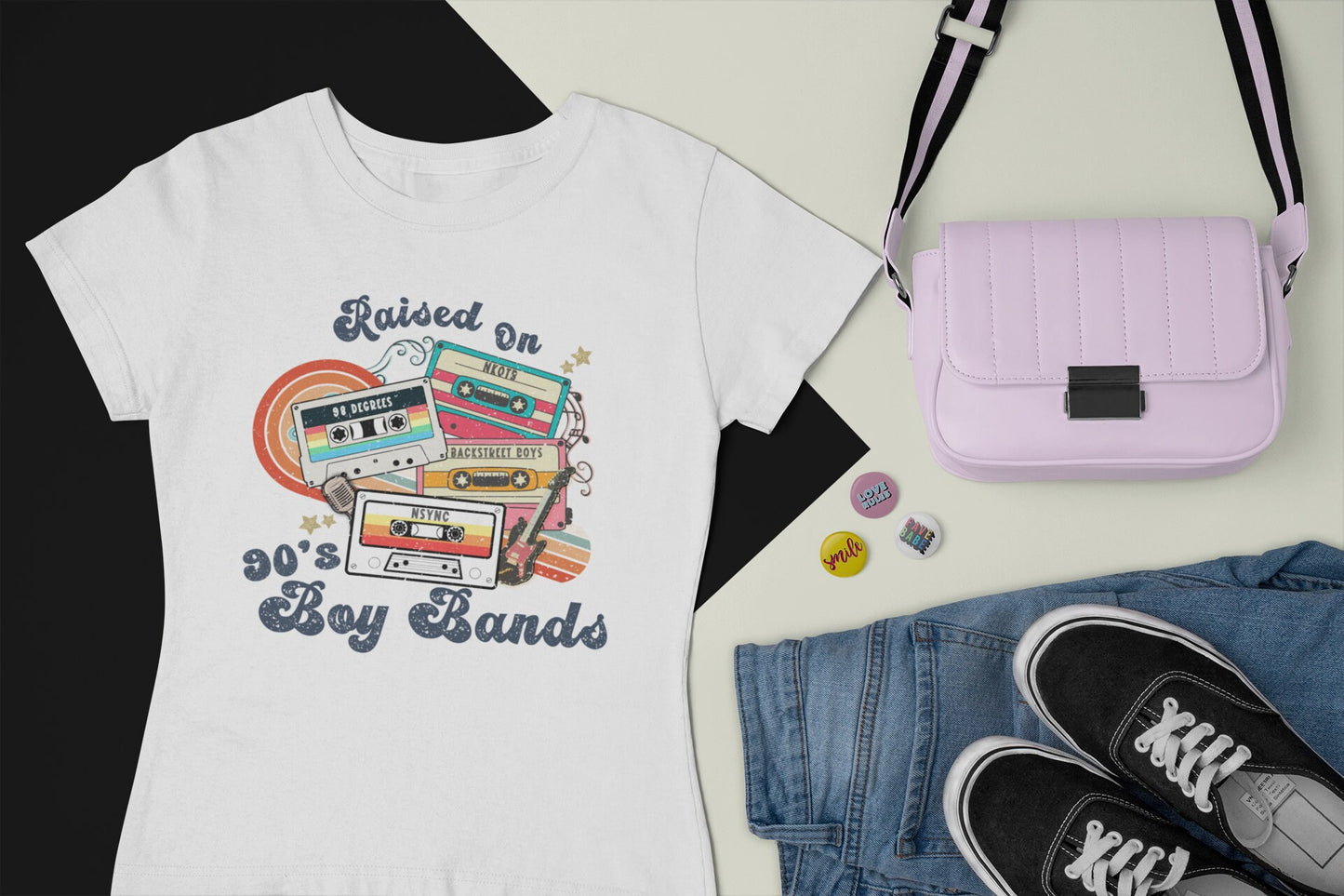 Raised on 90's Boy Bands Shirt, Nostalgic Music Tee, Retro 90's Music Shirt, 90's Music Lover Tee, Boy Band Fashion