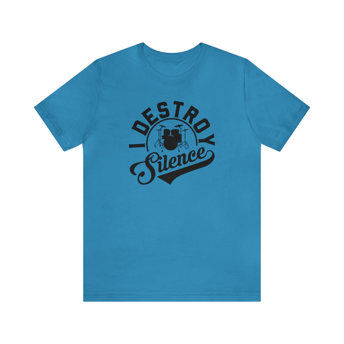 I Destroy Silence Drummer T-shirt, Musician Tee, Drummer Birthday Gift, Christmas Drummer Gift