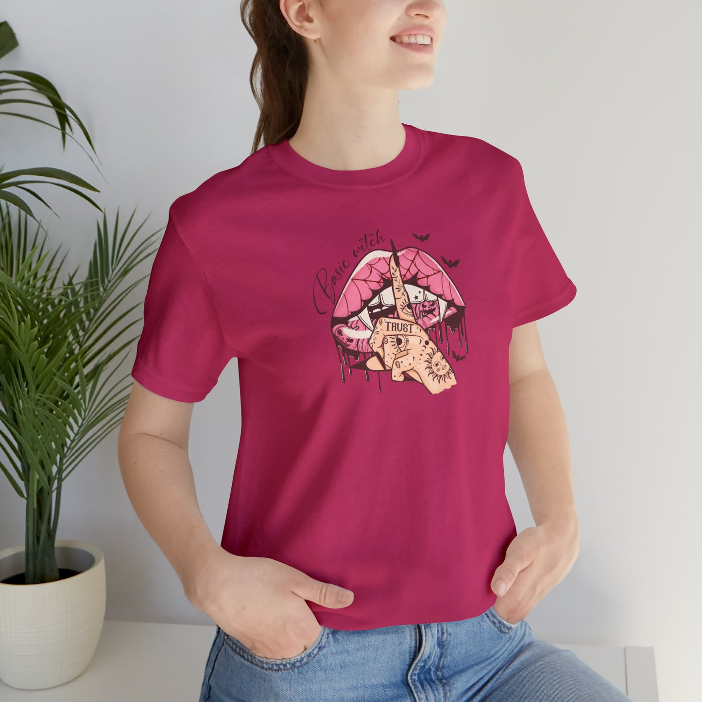Whimsical Basic Witch T-Shirt, Witchy Attitude Apparel, Trendy Witch Tee, Sassy Witch Attire, Bold Witchy Fashion