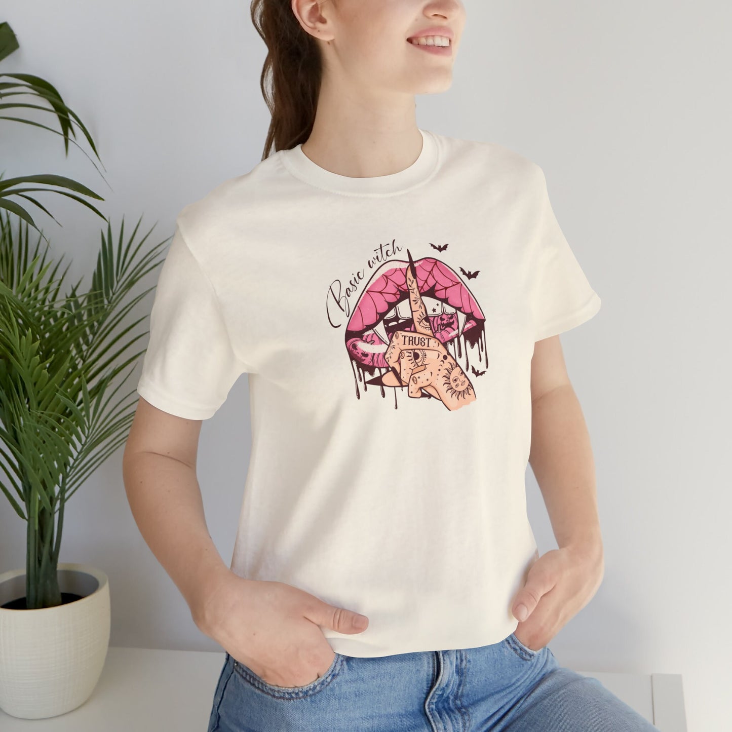 Whimsical Basic Witch T-Shirt, Witchy Attitude Apparel, Trendy Witch Tee, Sassy Witch Attire, Bold Witchy Fashion
