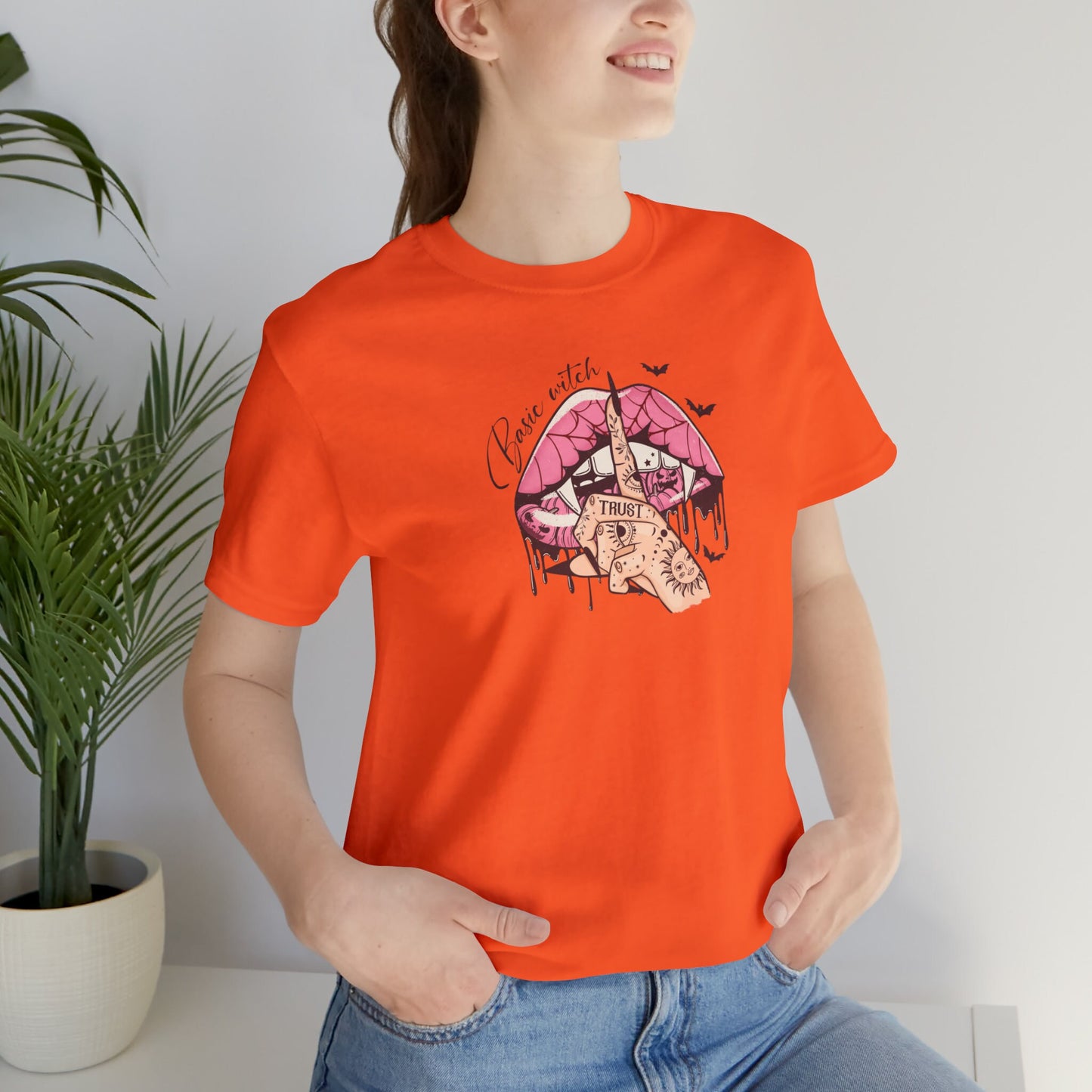 Whimsical Basic Witch T-Shirt, Witchy Attitude Apparel, Trendy Witch Tee, Sassy Witch Attire, Bold Witchy Fashion