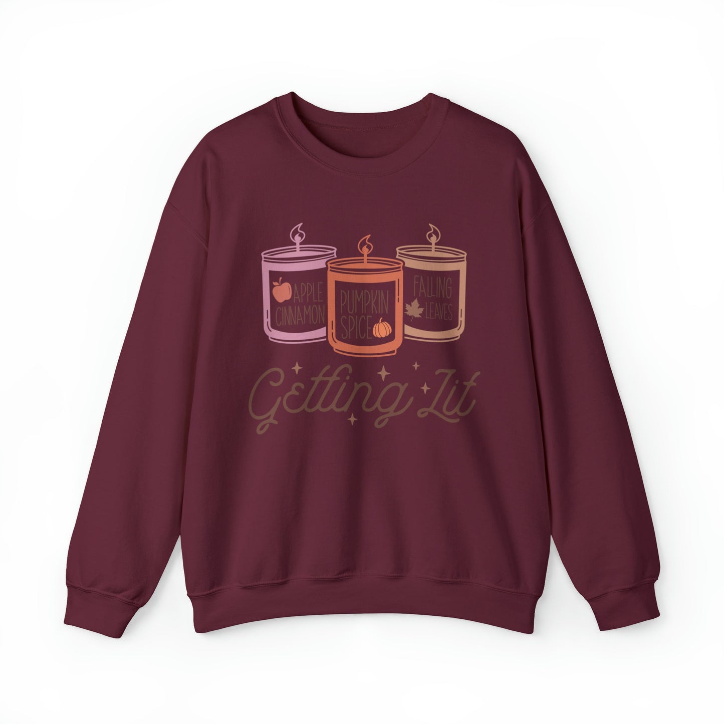 Getting Lit Fall Candle Sweatshirt, Fall Fashion, Cozy Fall Wear, Autumn Apparel, Festive Sweatshirt, Fall Vibes Shirt, Fall Must Have