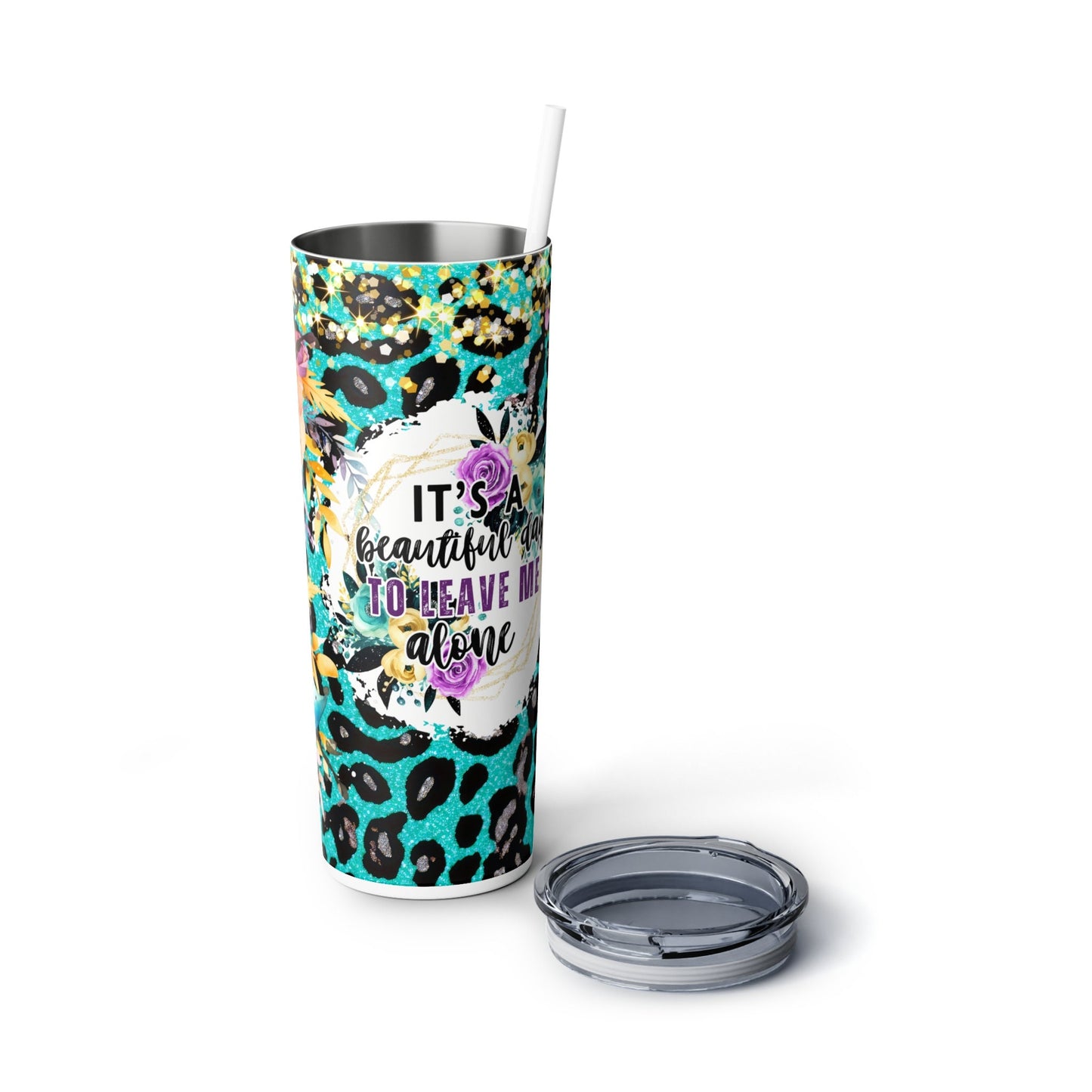 Sarcastic Skinny Steel Tumbler with Straw, 20oz