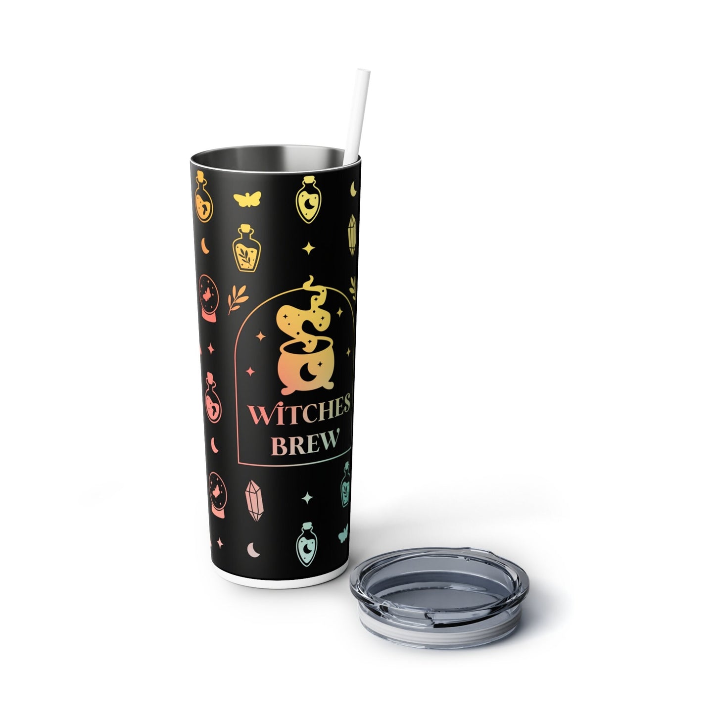 Halloween Witches Brew Tumbler with Straw, 20oz
