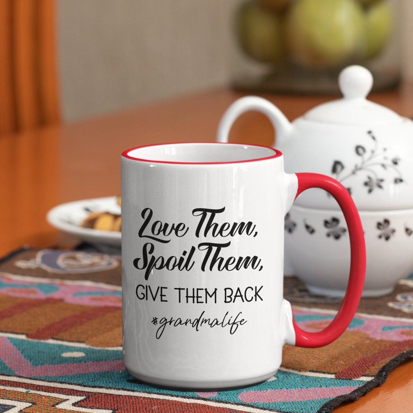 Grandma Life Coffee Mug, Best Grandma Mug, Cute Grandma Life Mug, Spoiled Grandkids Mug