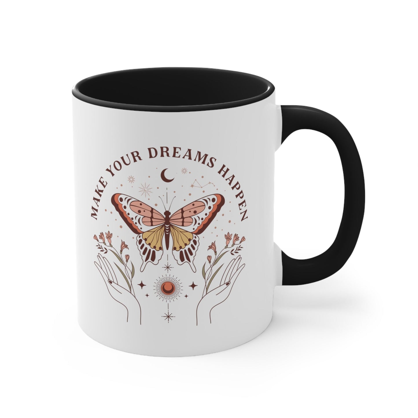 Boho Butterfly Make Your Dreams Come True, Bohemian Butterfly Mug, Dreamy Butterfly Mug