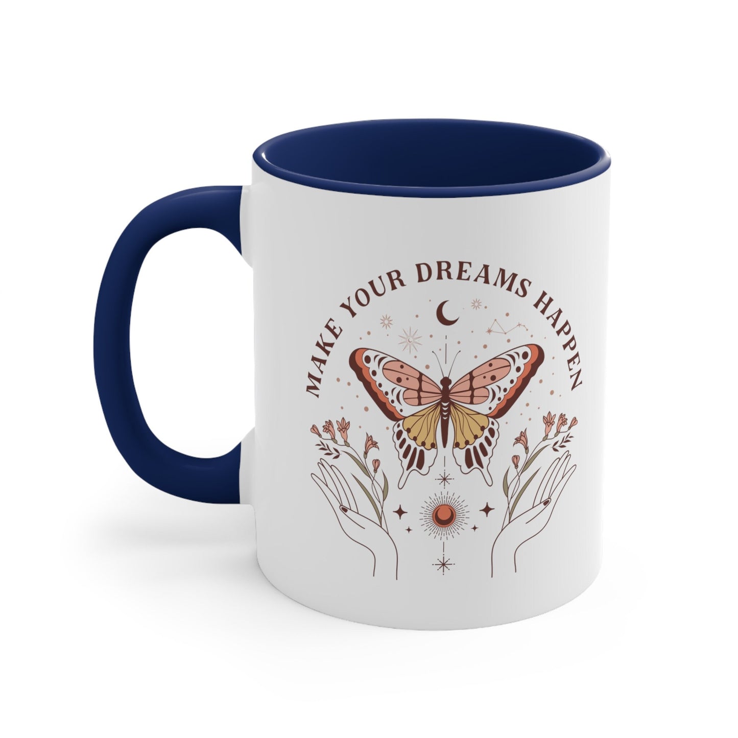 Boho Butterfly Make Your Dreams Come True, Bohemian Butterfly Mug, Dreamy Butterfly Mug