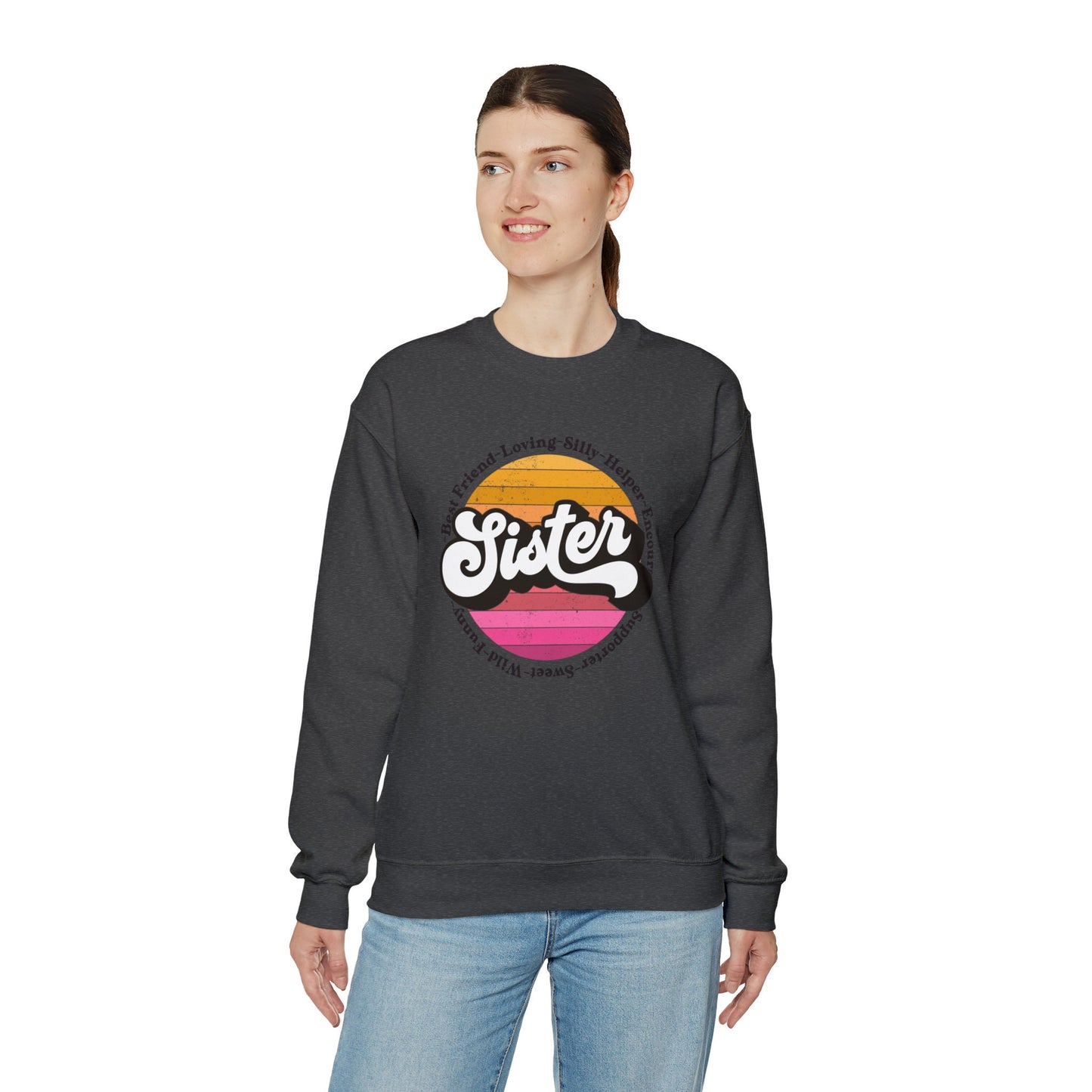 Retro Sister Sweatshirt, Comfy Sister Sweatshirt, Sisters Forever, Sisterhood Graphic Sweatshirt, Cool Sisters Club Sweatshirt