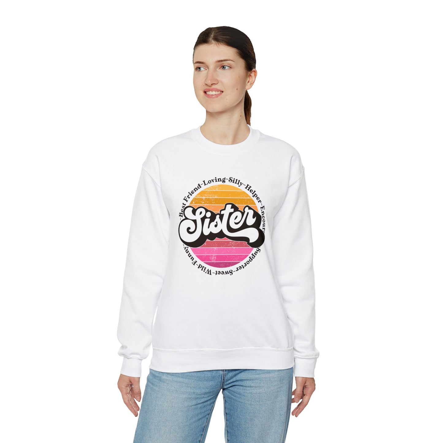 Retro Sister Sweatshirt, Comfy Sister Sweatshirt, Sisters Forever, Sisterhood Graphic Sweatshirt, Cool Sisters Club Sweatshirt