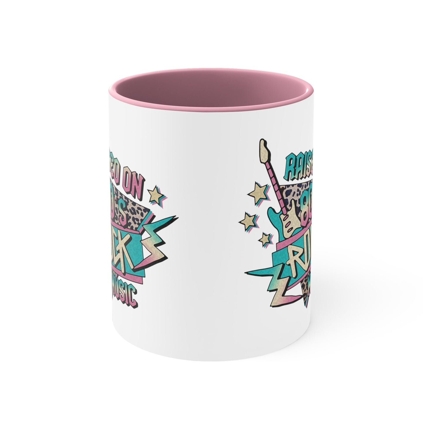 Raised on 80's Rock Music Mug, 80's Music Lover Coffee Mug, Rock and Roll Tea Mug, Vintage Band Mug, Music From 80's Mug, 80's Nostalgia