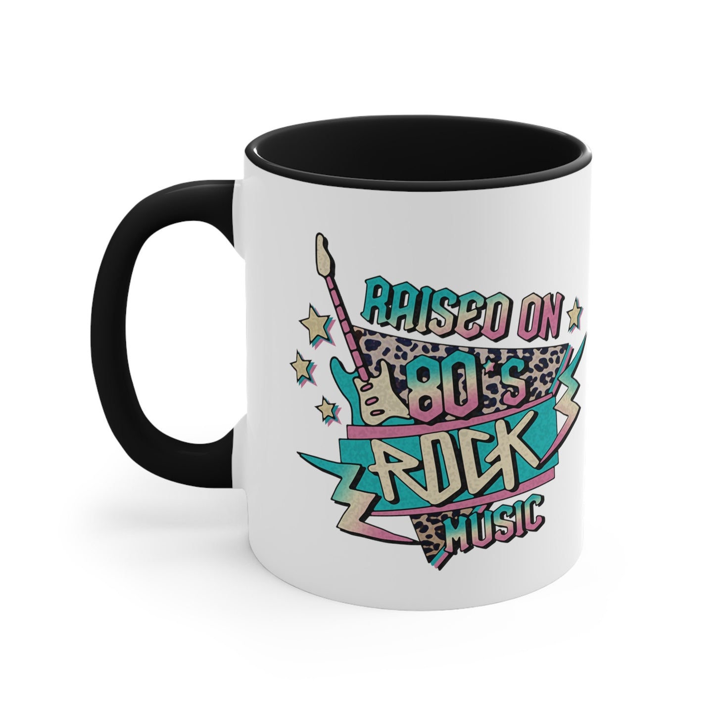 Raised on 80's Rock Music Mug, 80's Music Lover Coffee Mug, Rock and Roll Tea Mug, Vintage Band Mug, Music From 80's Mug, 80's Nostalgia