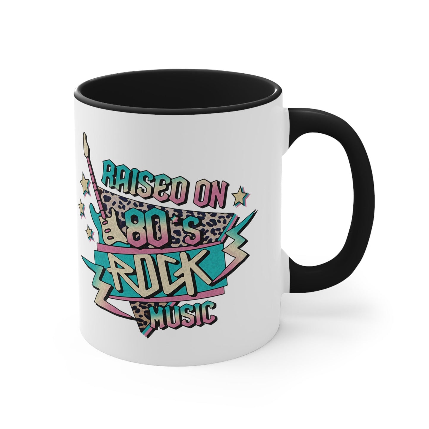 Raised on 80's Rock Music Mug, 80's Music Lover Coffee Mug, Rock and Roll Tea Mug, Vintage Band Mug, Music From 80's Mug, 80's Nostalgia