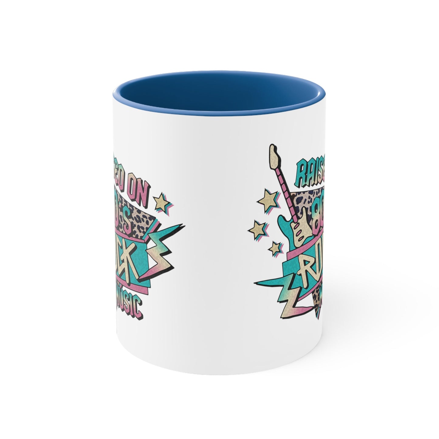 Raised on 80's Rock Music Mug, 80's Music Lover Coffee Mug, Rock and Roll Tea Mug, Vintage Band Mug, Music From 80's Mug, 80's Nostalgia