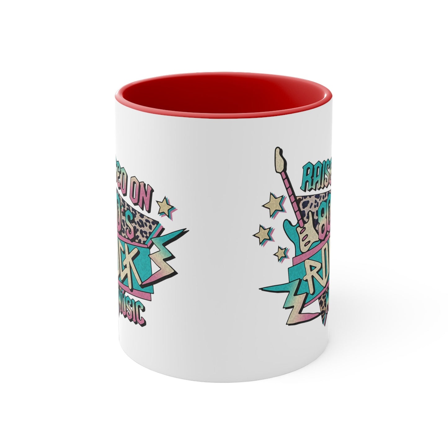 Raised on 80's Rock Music Mug, 80's Music Lover Coffee Mug, Rock and Roll Tea Mug, Vintage Band Mug, Music From 80's Mug, 80's Nostalgia