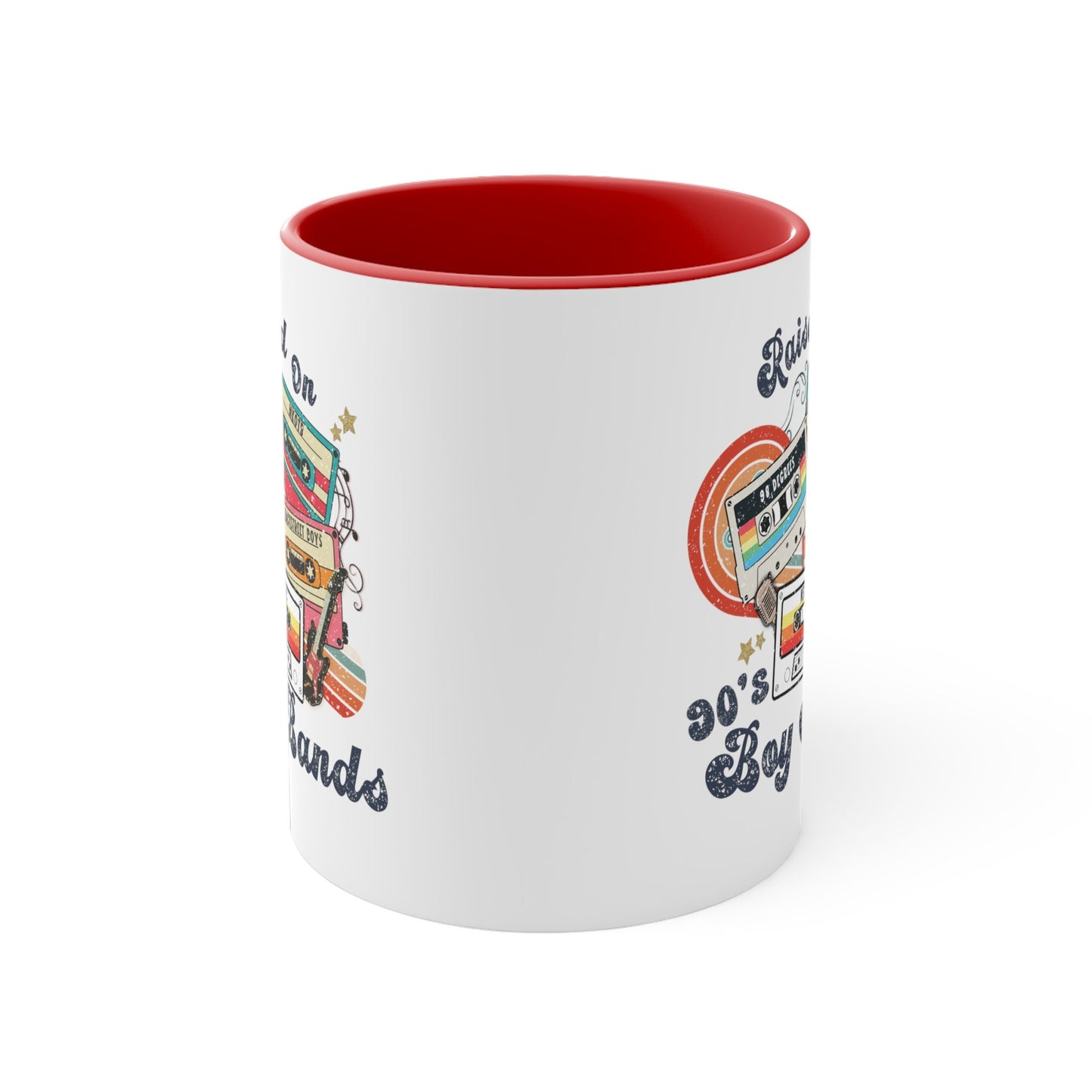 Raised on 90's Boy Band Coffee Mug, Nostalgic 90's Music Mug, Boy Band Gift for Fans, Old School Music Mug