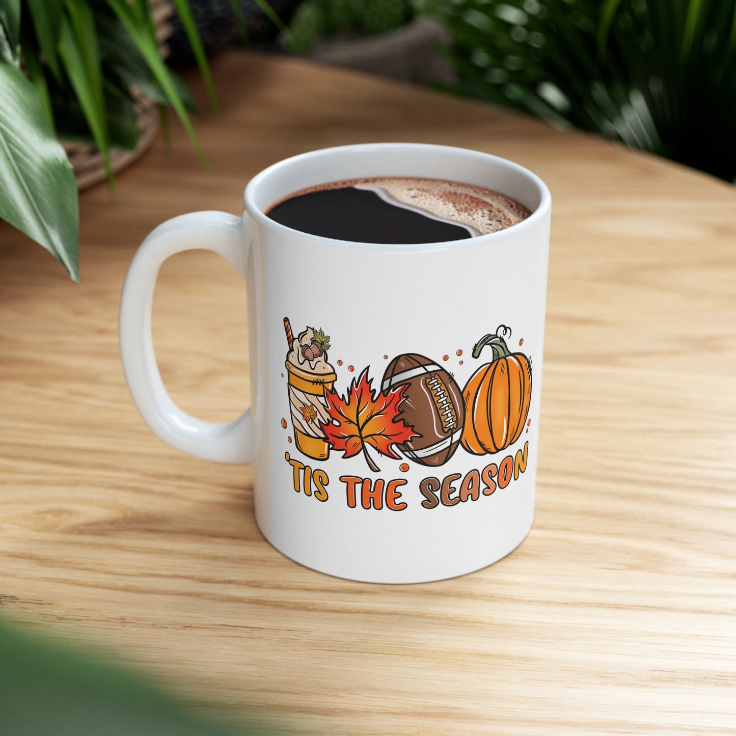 Fall Tis the Season Mug,Fall Themed Coffee Mug, Football Mug, Pumpkin Mug, Fall Inspired Mug, Autumn vibes, Fall Vibes Coffee Holder