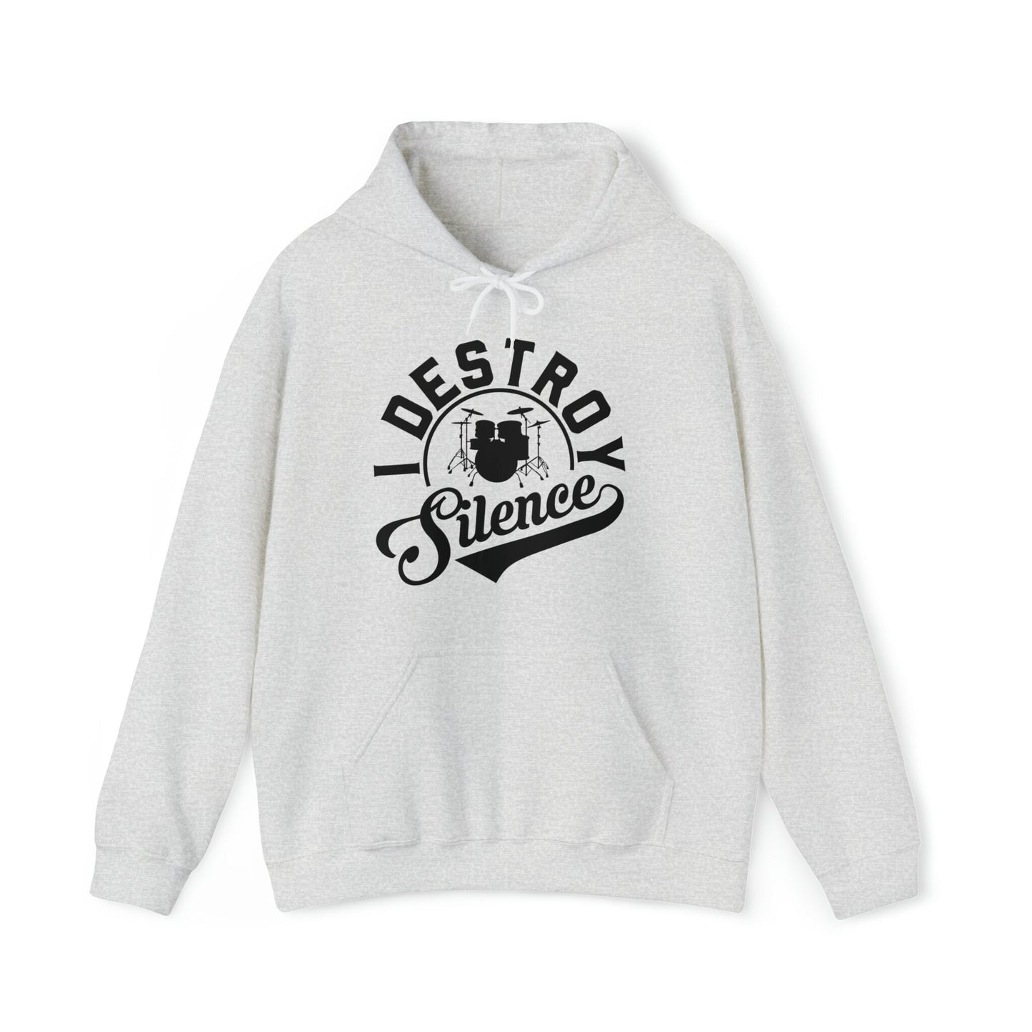 I Destroy Silence Dummer Hoodie, Drummer Hoodie, Musician Hoodie, Drummer Gift Idea, Drummer Christmas and Birthday Gift, Drummer Gear
