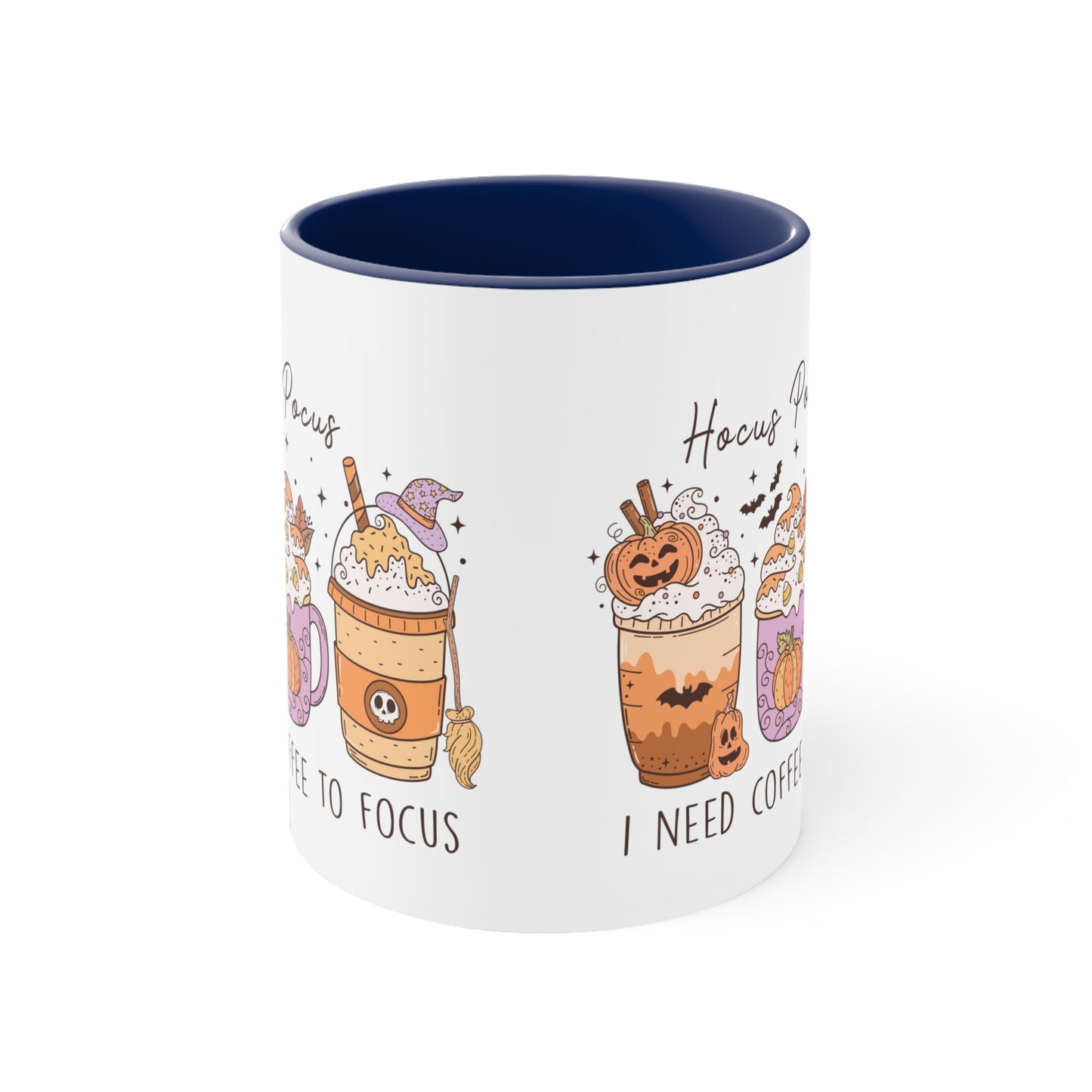 Halloween I Need Coffee To Focus Mug, Halloween Cup, Tea Mug, Pumpkin Spice Coffee Mug, Funny Halloween Cup, Autumn Mug