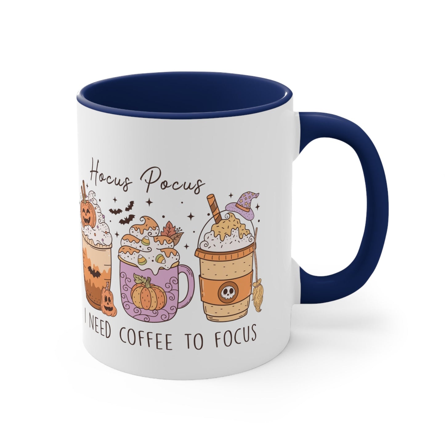 Halloween I Need Coffee To Focus Mug, Halloween Cup, Tea Mug, Pumpkin Spice Coffee Mug, Funny Halloween Cup, Autumn Mug