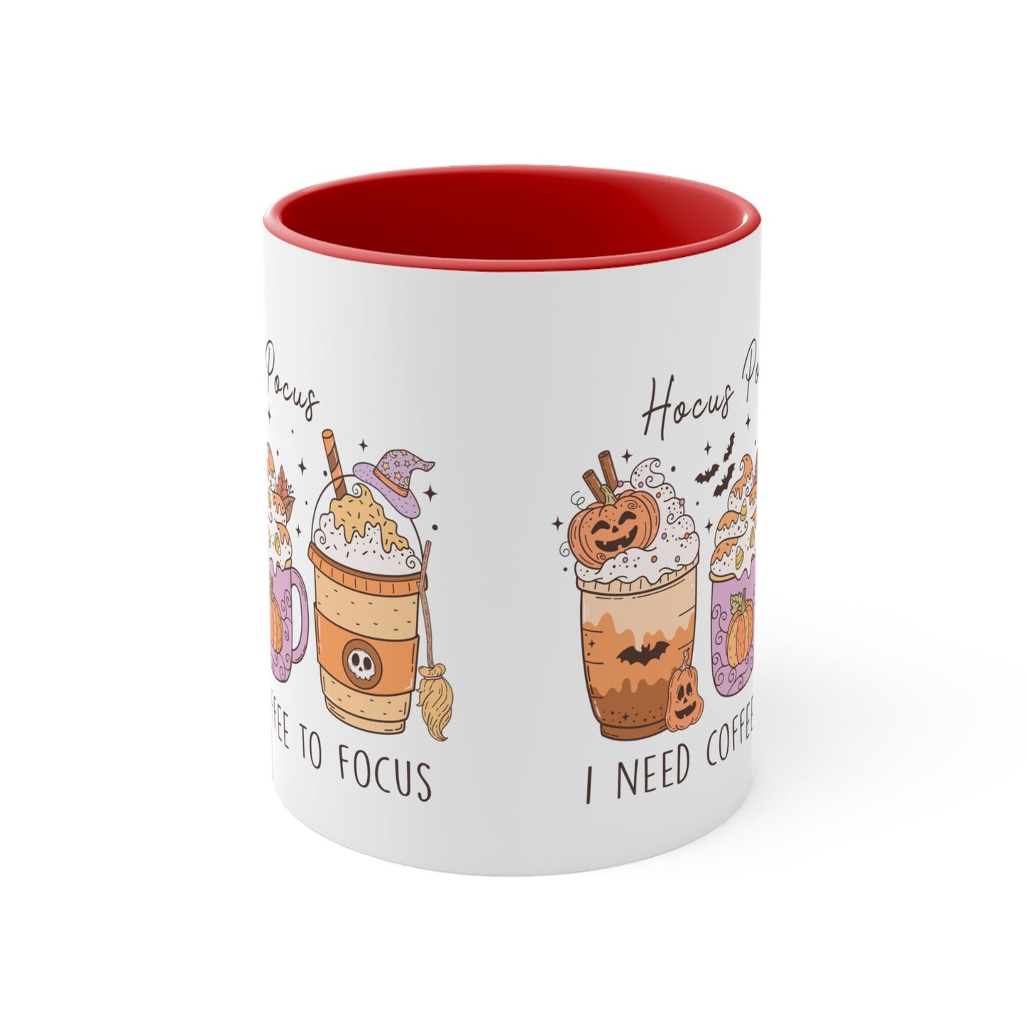 Halloween I Need Coffee To Focus Mug, Halloween Cup, Tea Mug, Pumpkin Spice Coffee Mug, Funny Halloween Cup, Autumn Mug