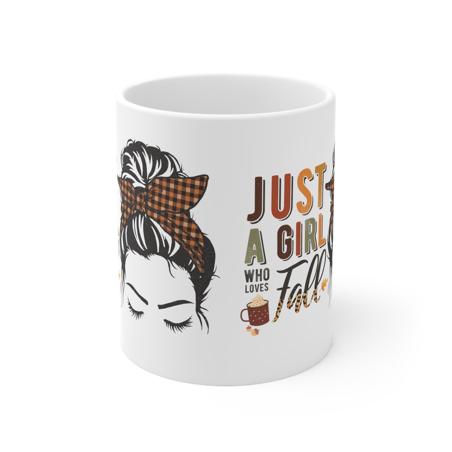 Just a Girl Who Loves Fall Mug, Fall Enthusiast, Coffee Lover, Womens Gift, Seasonal Passion Mug, Love for Fall Mug