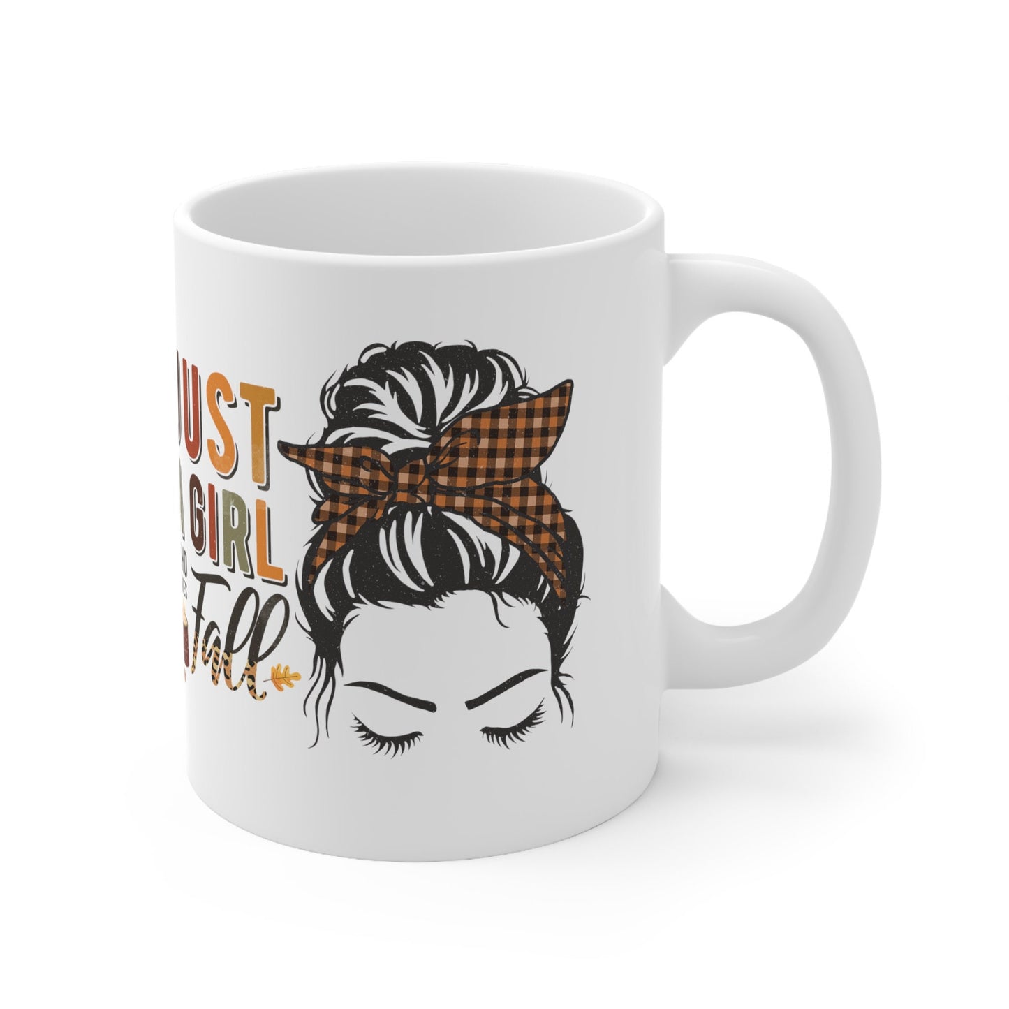 Just a Girl Who Loves Fall Mug, Fall Enthusiast, Coffee Lover, Womens Gift, Seasonal Passion Mug, Love for Fall Mug