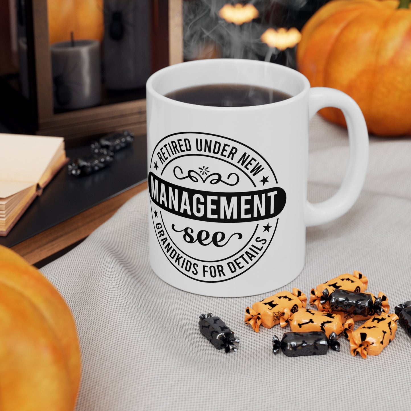 Retired Under New Management See Grandkids Mug, New Chapter Miug, Retirement Mug, Joy of Grandkids Mug, Exciting Grandparent Journey