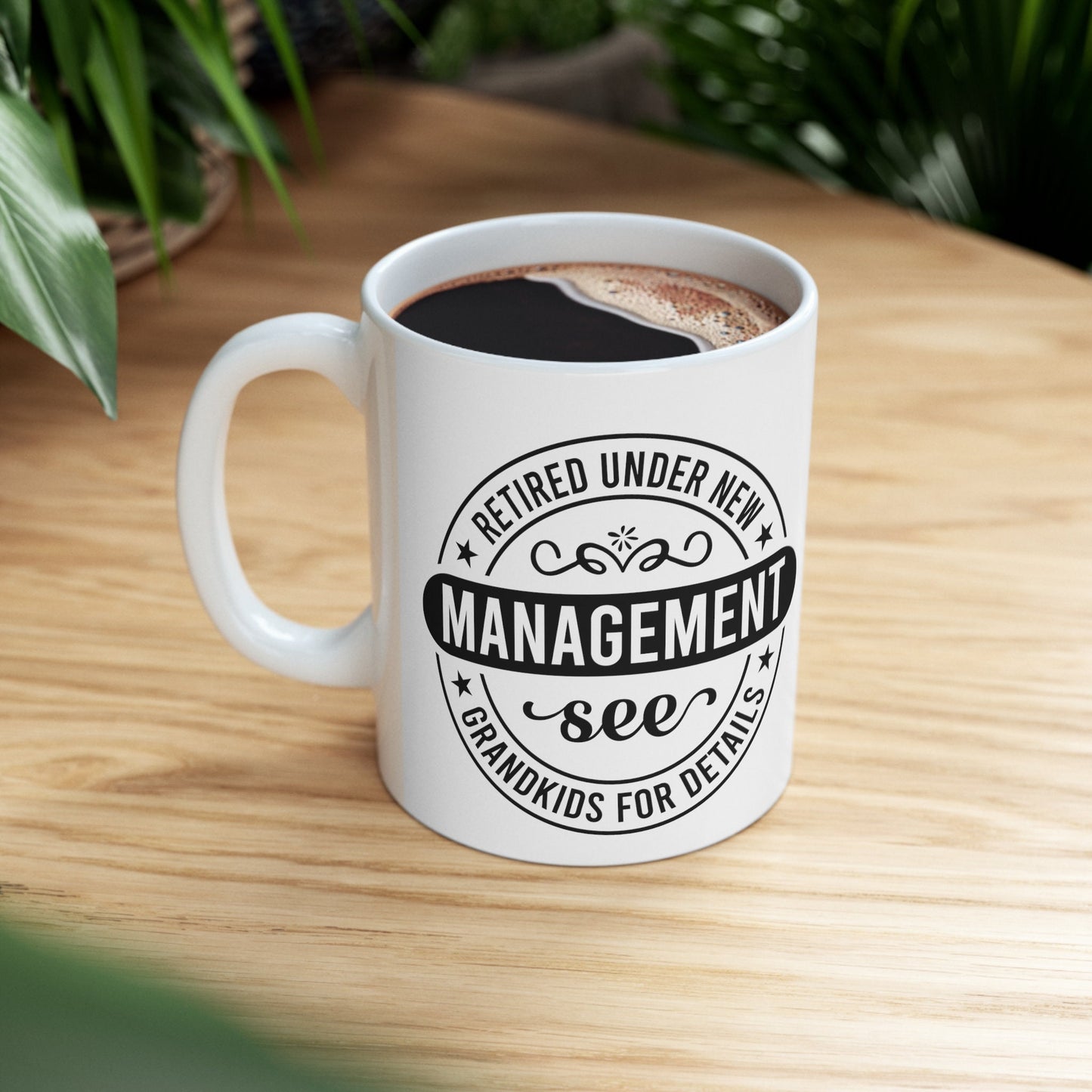 Retired Under New Management See Grandkids Mug, New Chapter Miug, Retirement Mug, Joy of Grandkids Mug, Exciting Grandparent Journey